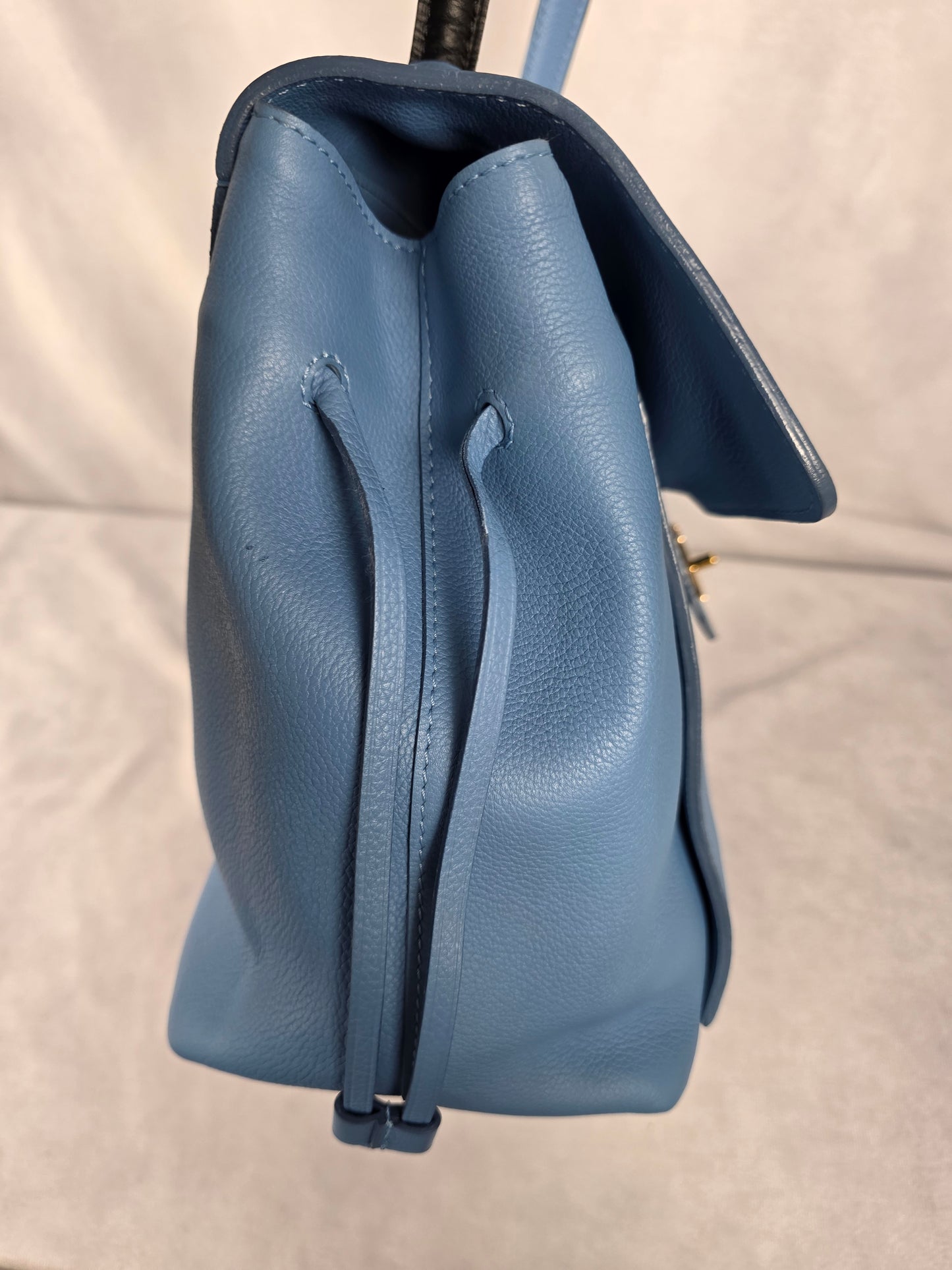 LOUIS VUITTON LOCKME MM BLEUTE CALFSKIN SHOULDER BAG