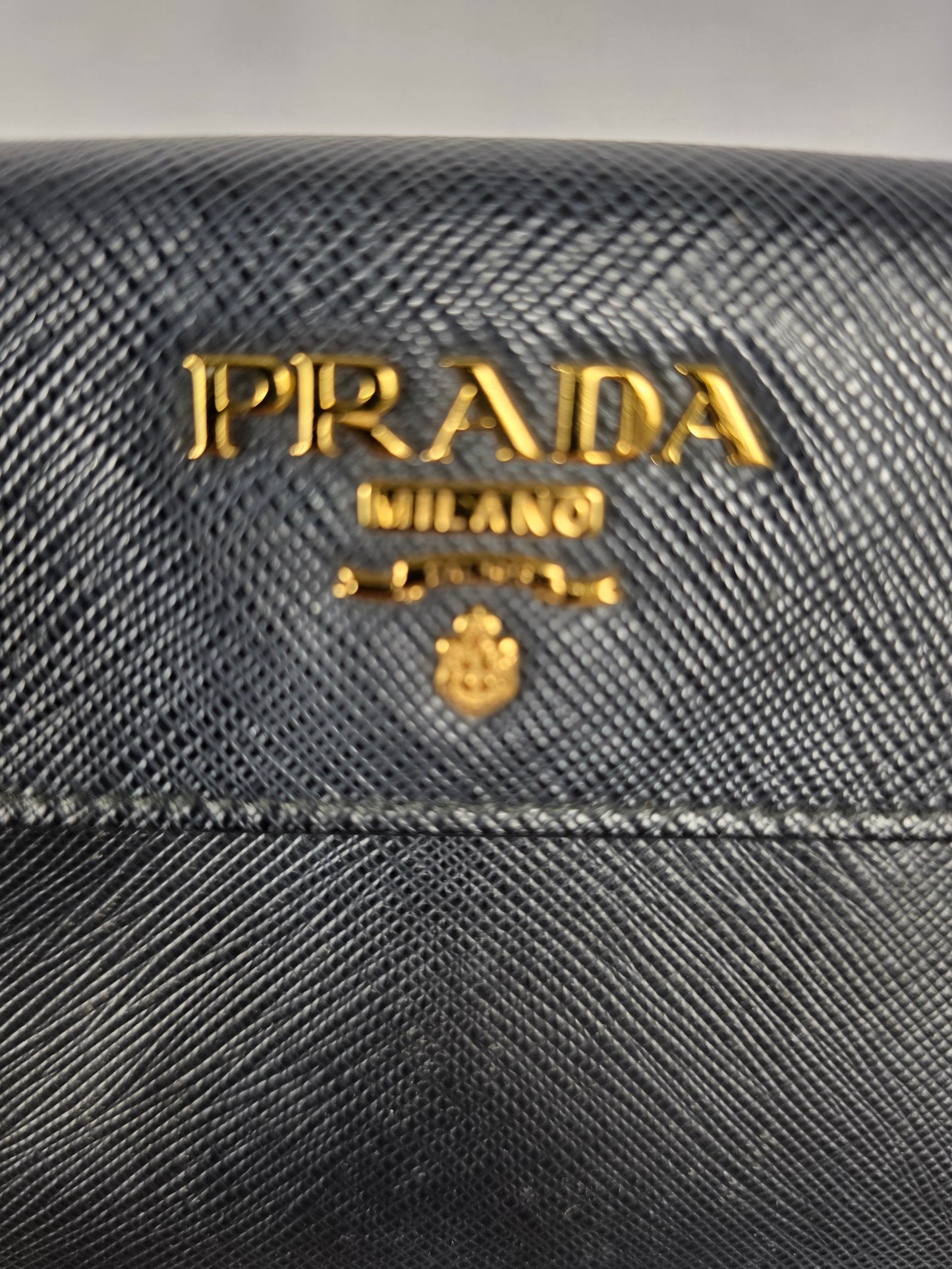 PRADA BLACK SAFFIANO CROSSBODY WOC