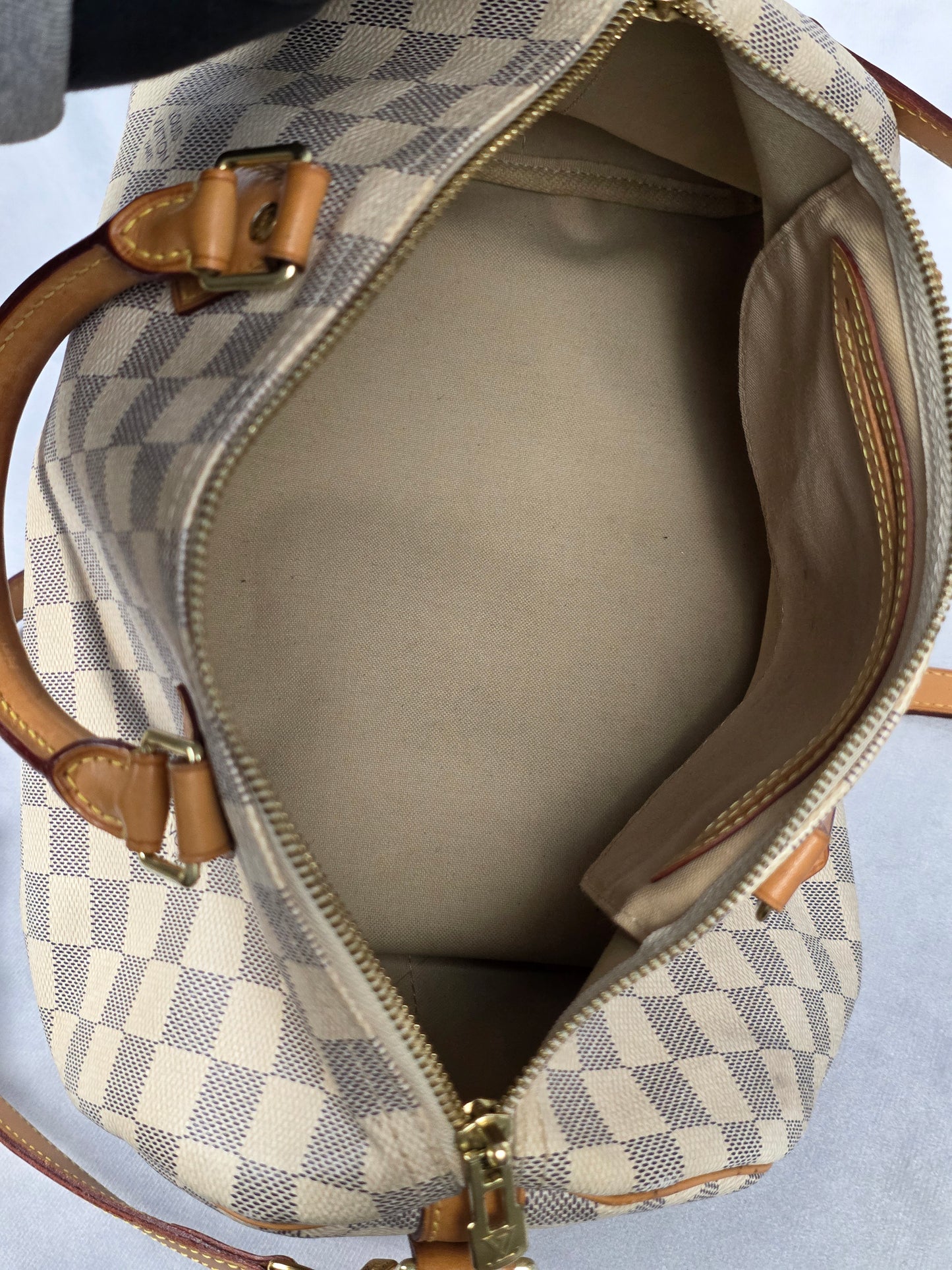 LOUIS VUITTON SPEEDY 30 DAMIER AZUR BANDOULIERE