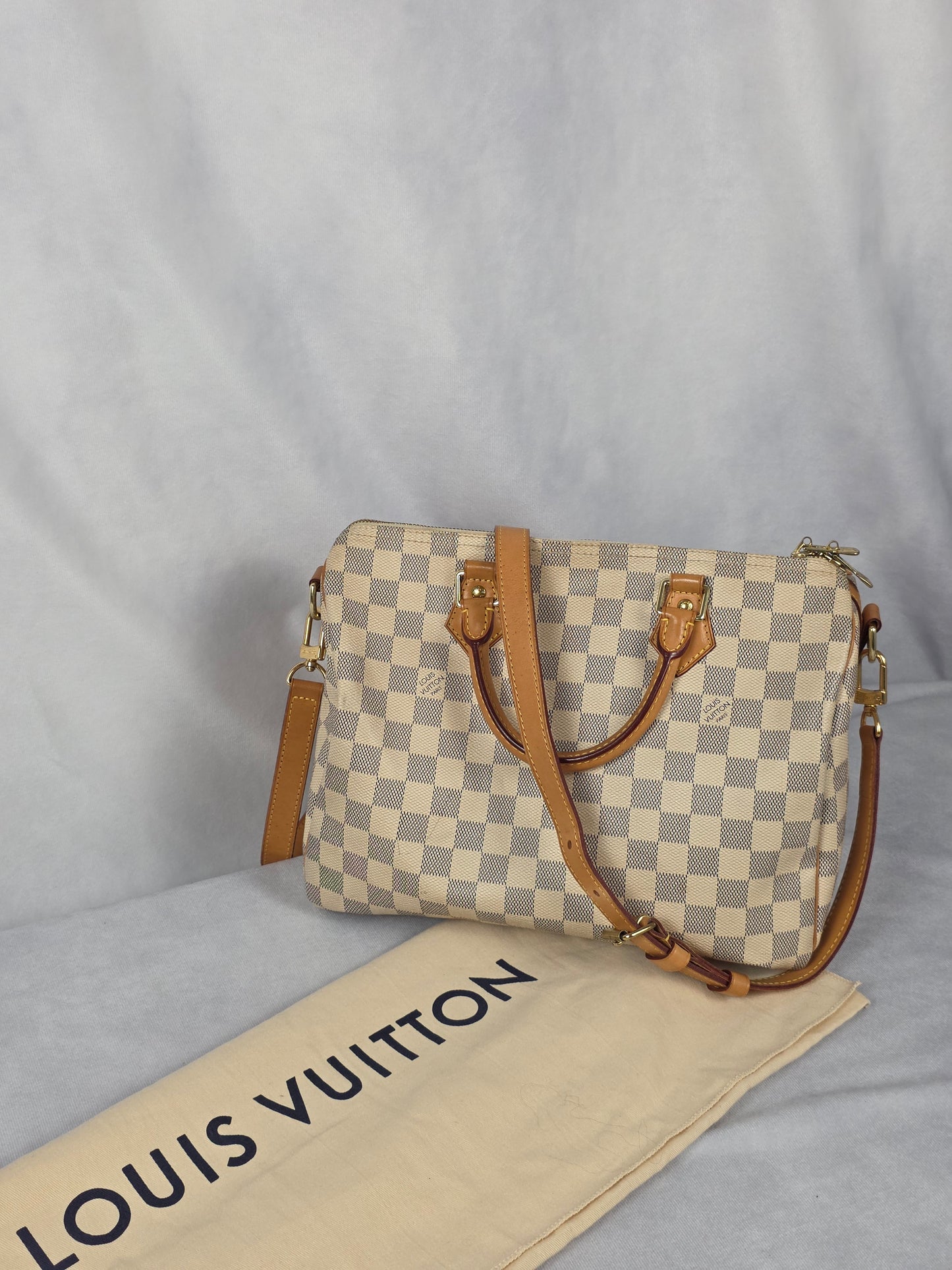 LOUIS VUITTON SPEEDY 30 DAMIER AZUR BANDOULIERE