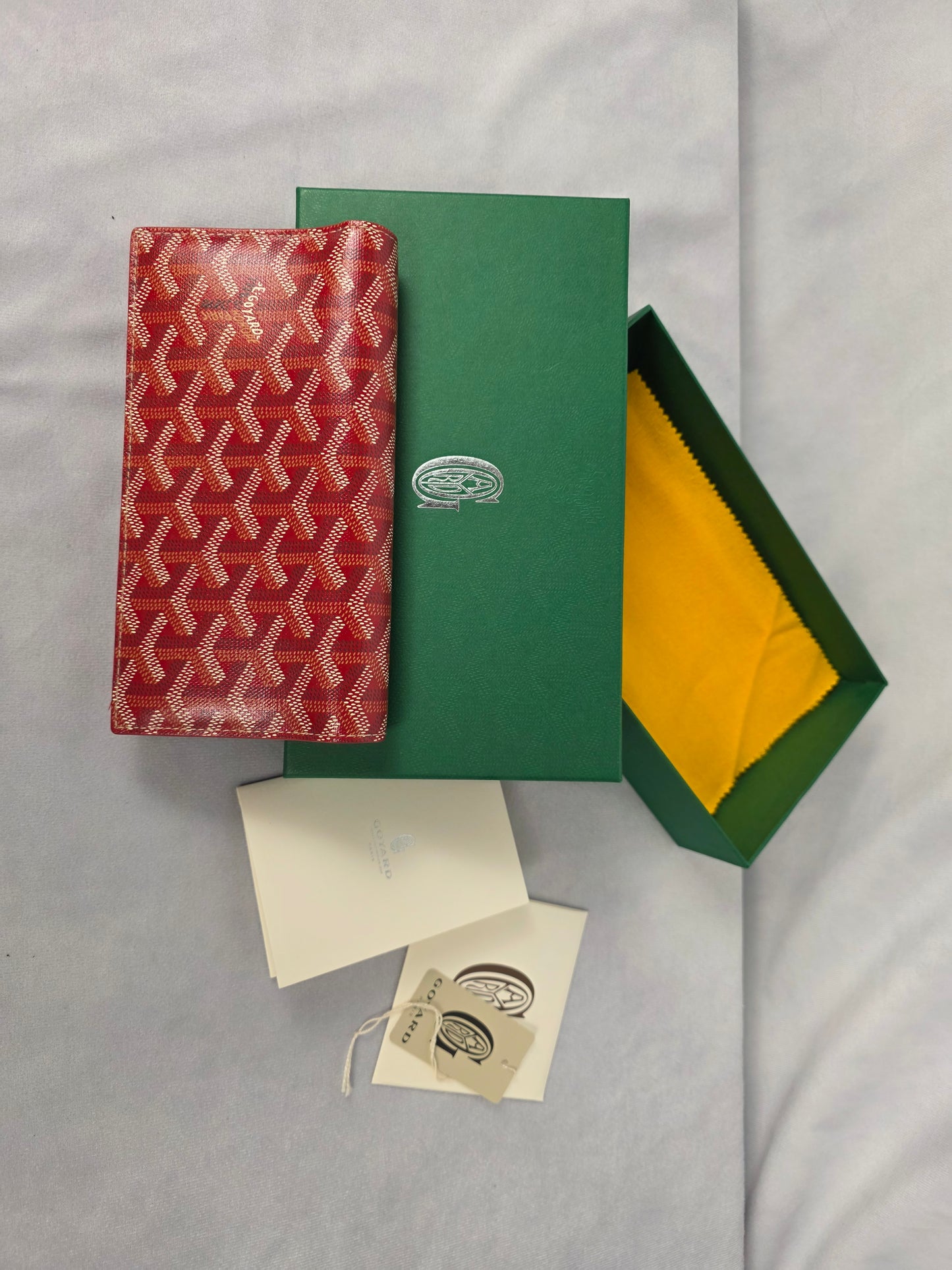 GOYARD RED RICHELIEU LONG SNAP WALLET