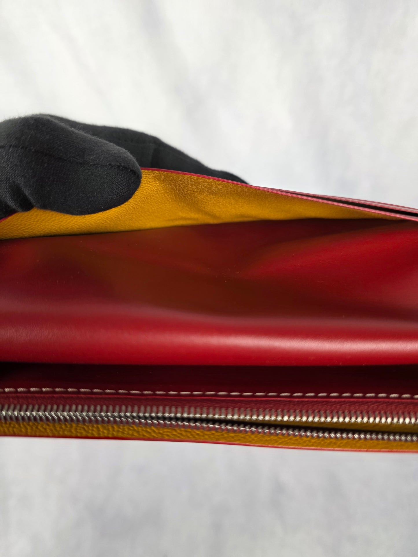 GOYARD RED RICHELIEU LONG SNAP WALLET