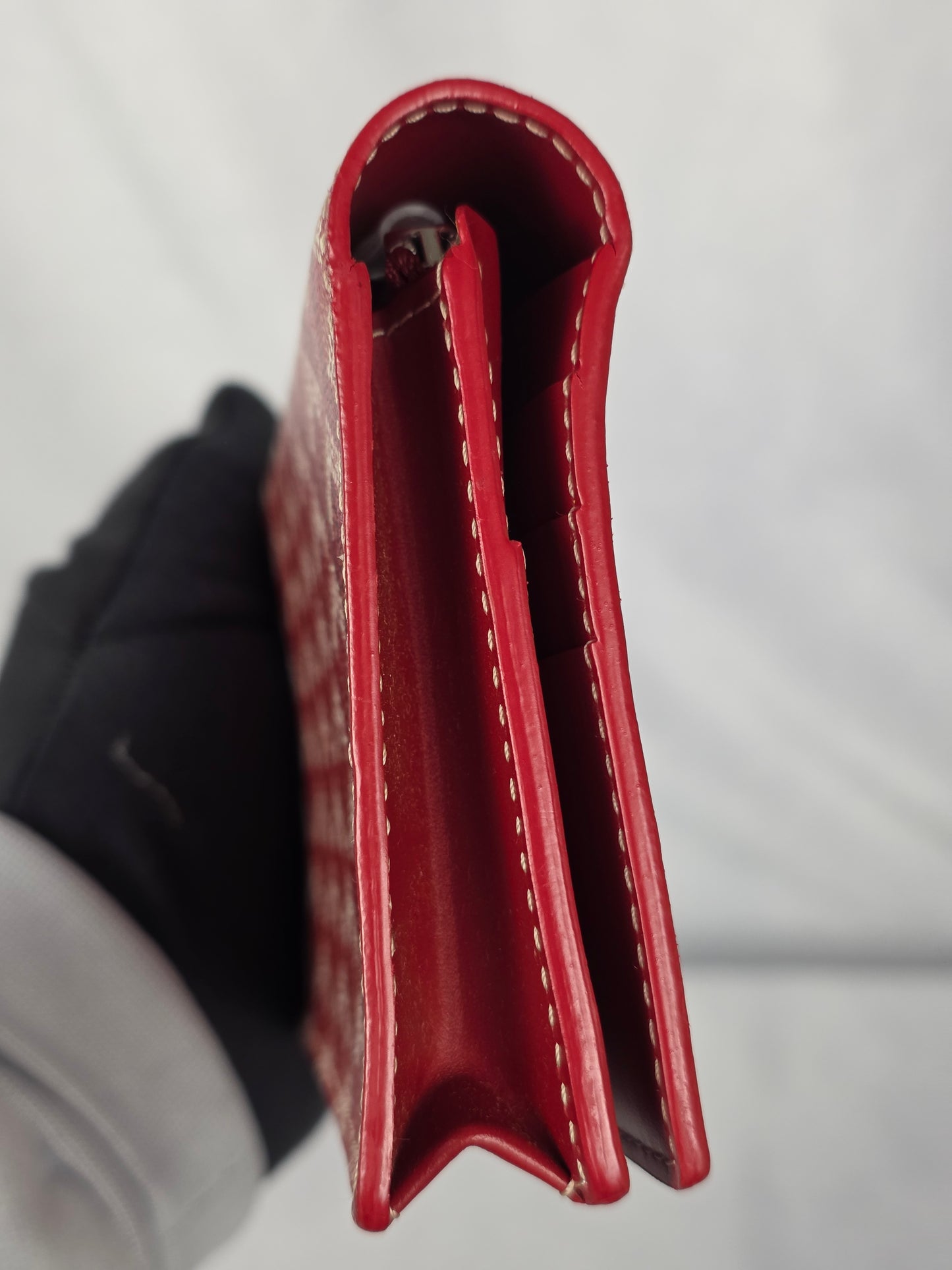 GOYARD RED RICHELIEU LONG SNAP WALLET