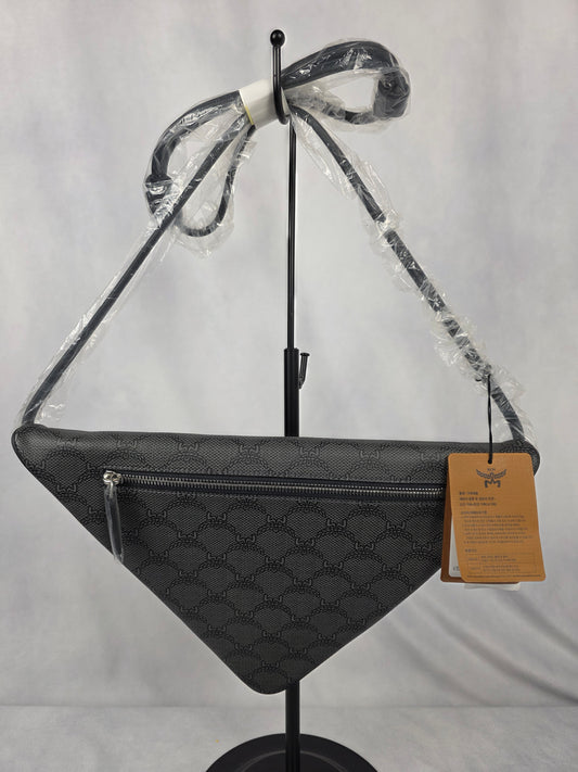 MCM BLUE HIMMEL TRIANGLE CROSSBODY POUCH - NEW TAGS