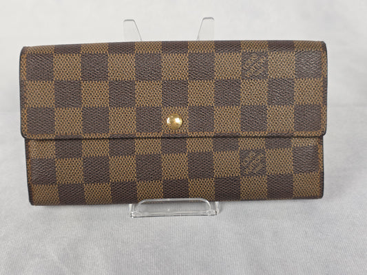 LOUIS VUITTON DAMIER EBENE SARAH LONG WALLET