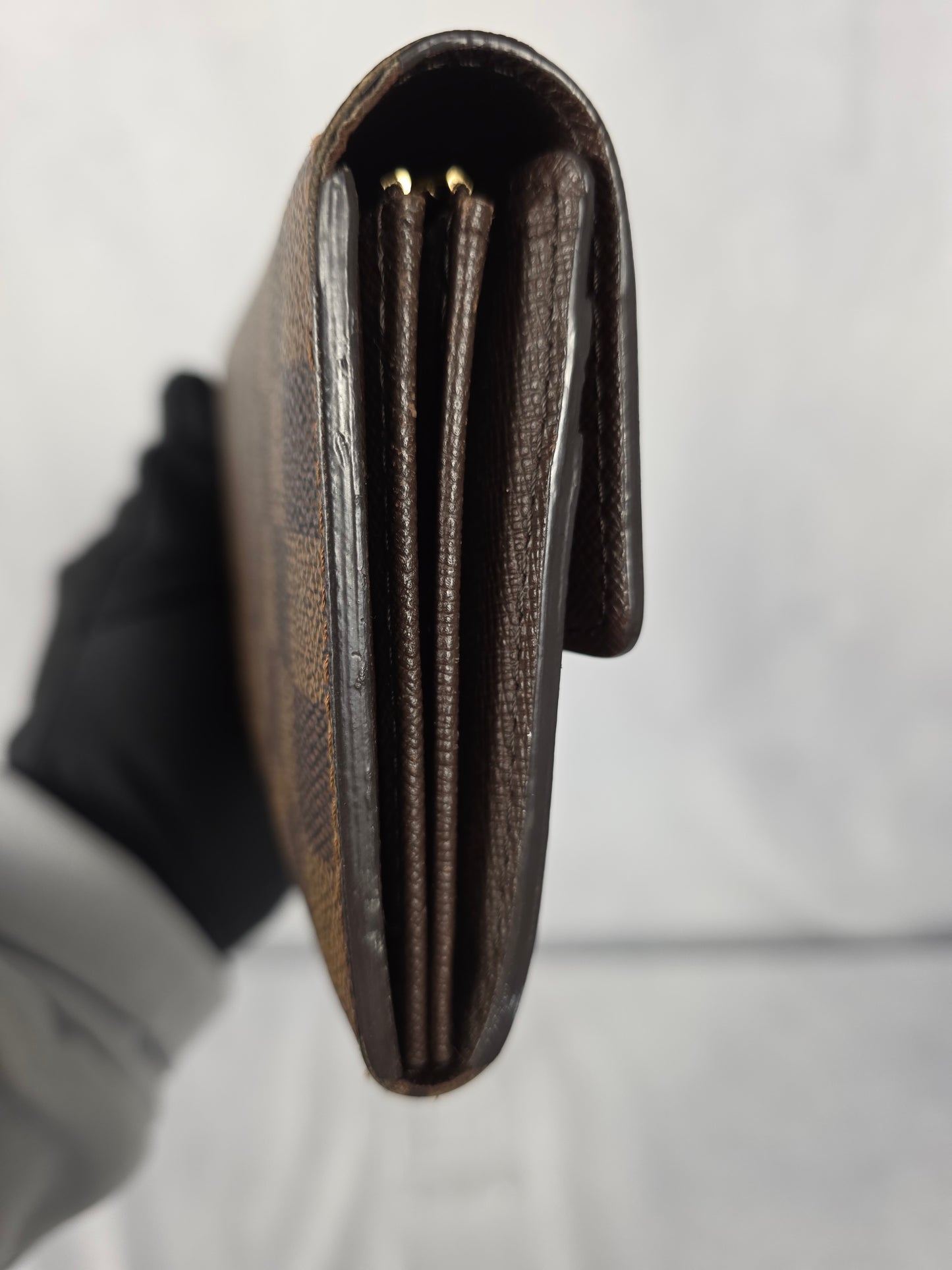 LOUIS VUITTON DAMIER EBENE SARAH LONG WALLET