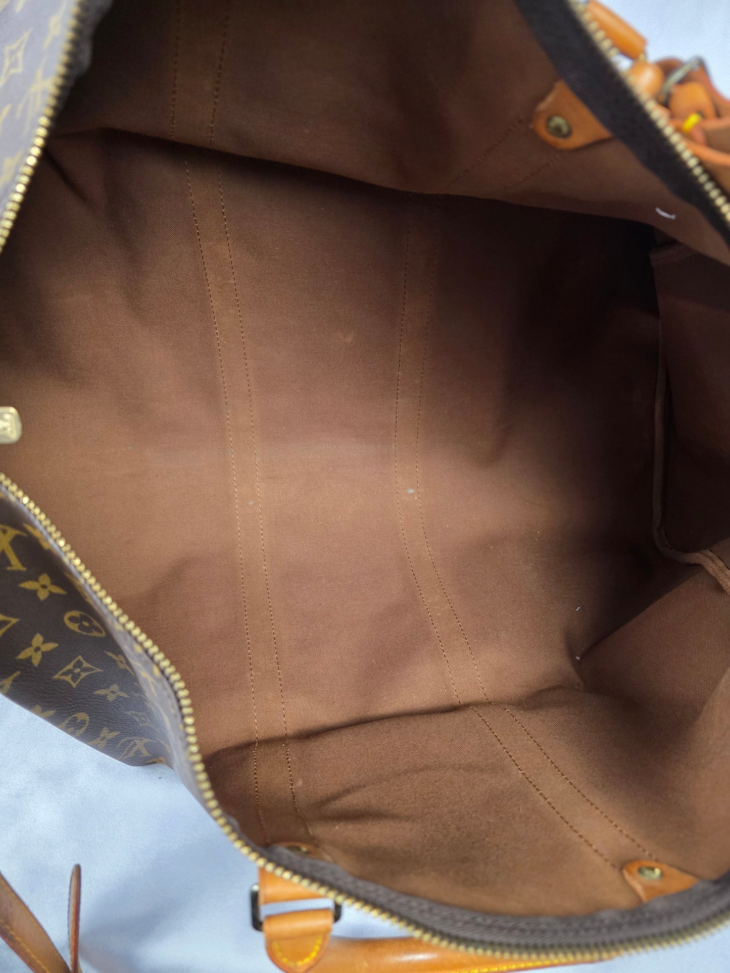 LOUIS VUITTON VINTAGE MONOGRAM KEEPALL 55 BANDOULIERE W/ LOCK & KEY