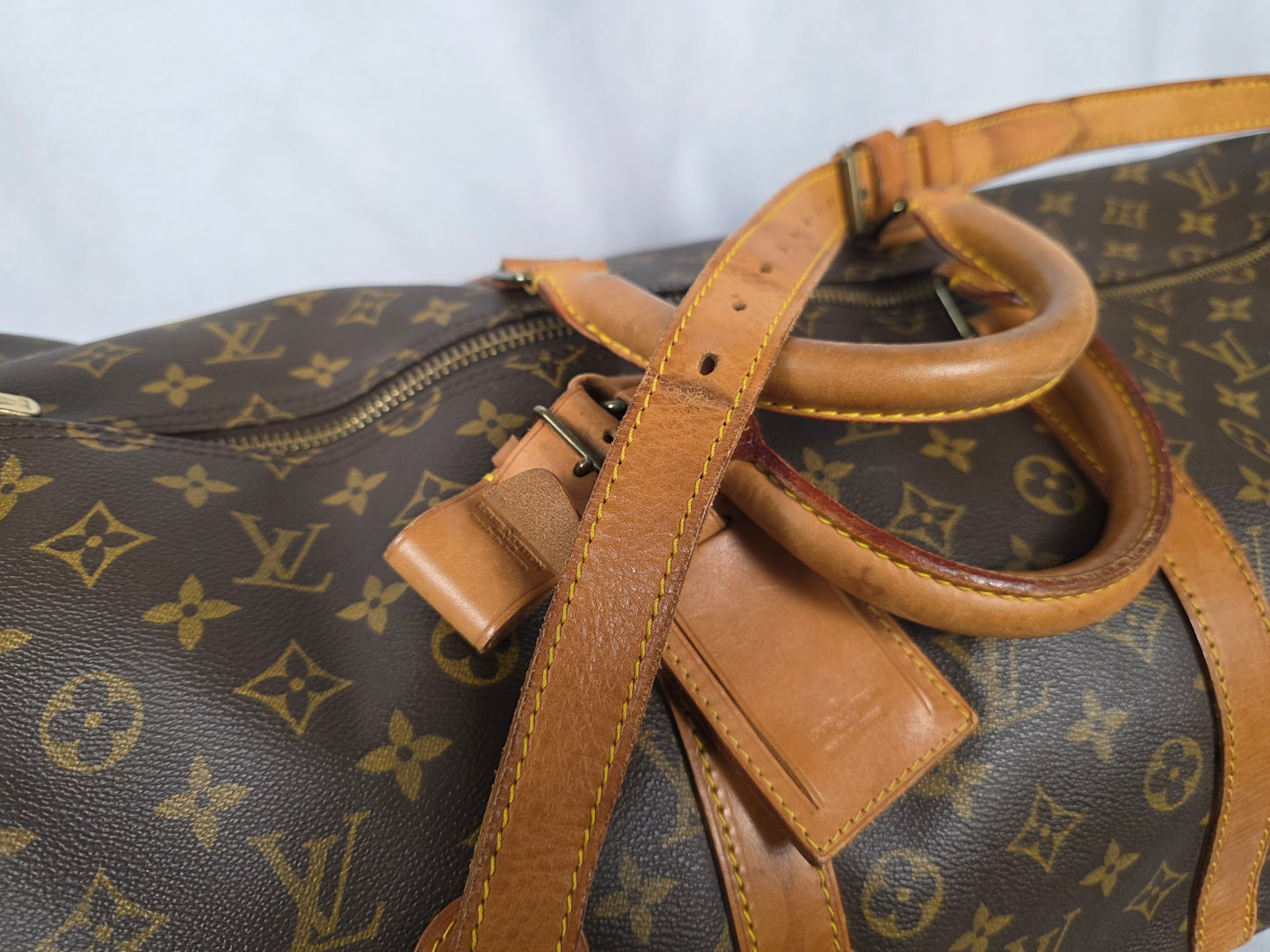 LOUIS VUITTON VINTAGE MONOGRAM KEEPALL 55 BANDOULIERE W/ LOCK & KEY