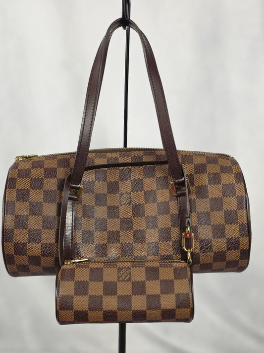 Louis Vuitton Vintage Damier Ebene Papillion 30 and Mini Pouch