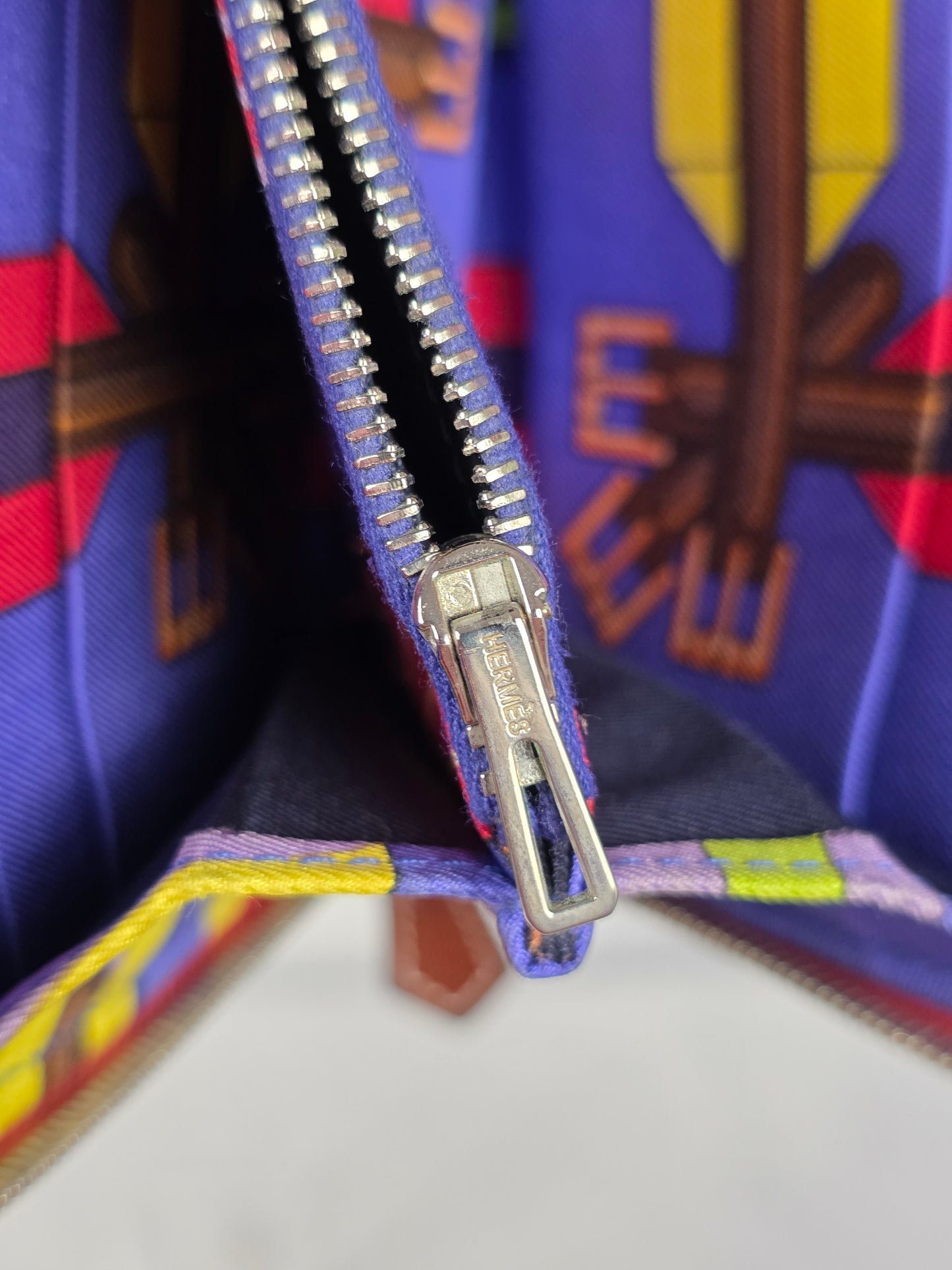 HERMES RED AZAP LONG ZIP AROUND WALLET