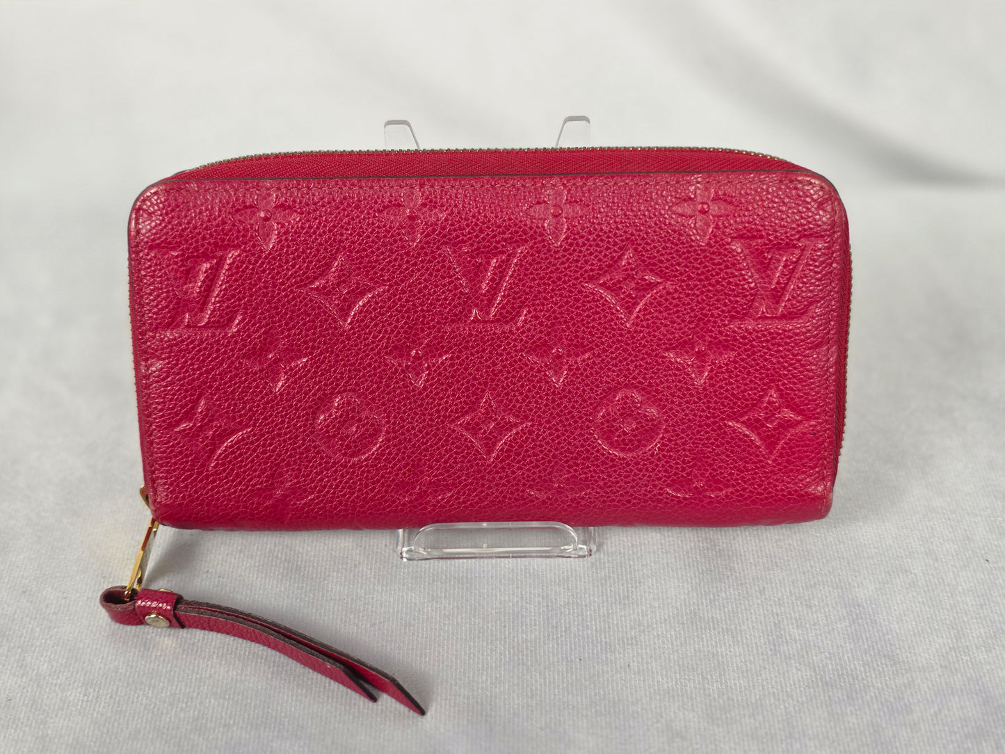 LOUIS VUITTON RED MONOGRAM EMPREINTE ZIPPY WALLET