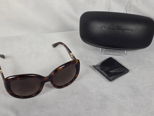 FERRAGAMO TORTOISE SHELL SUNGLASSES