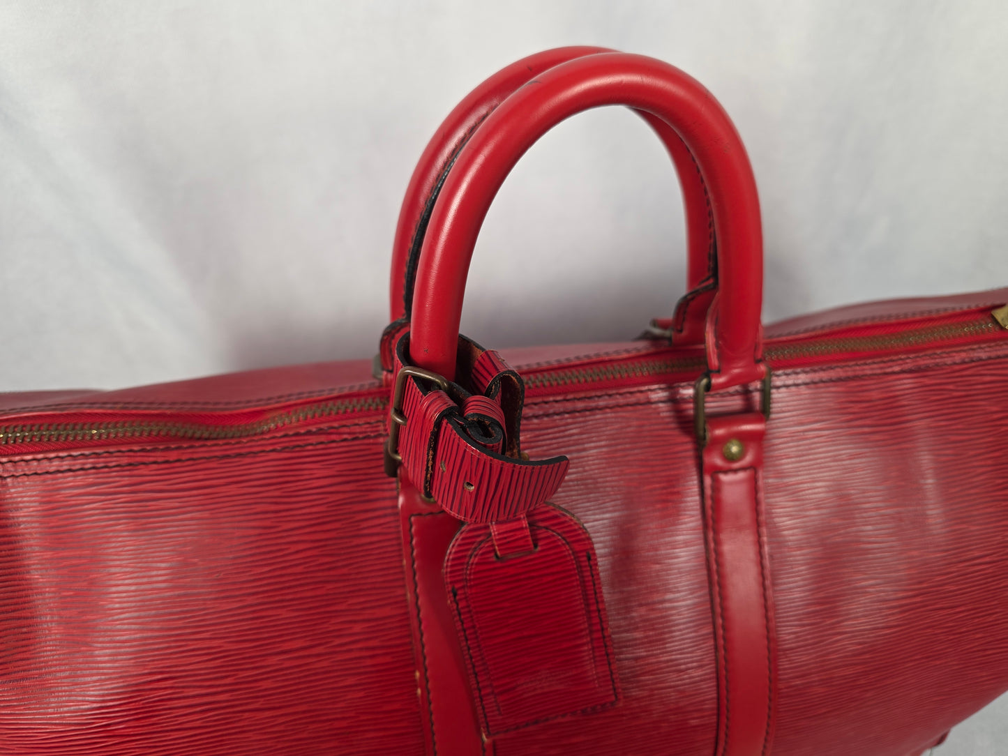 Louis Vuitton Red Epi Keepall 45