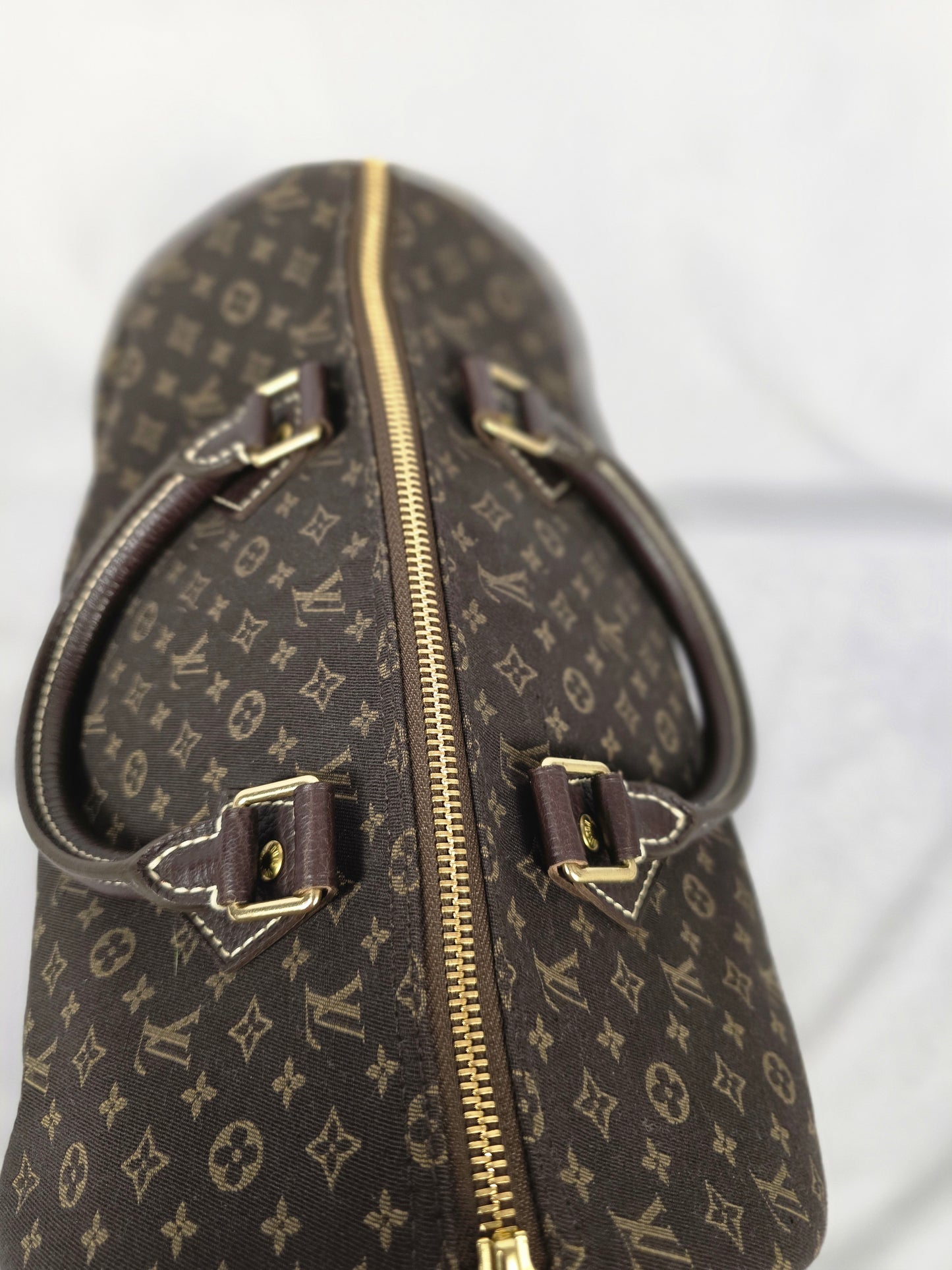 LOUIS VUITTON MINI LIN EBENE SPEEDY 30