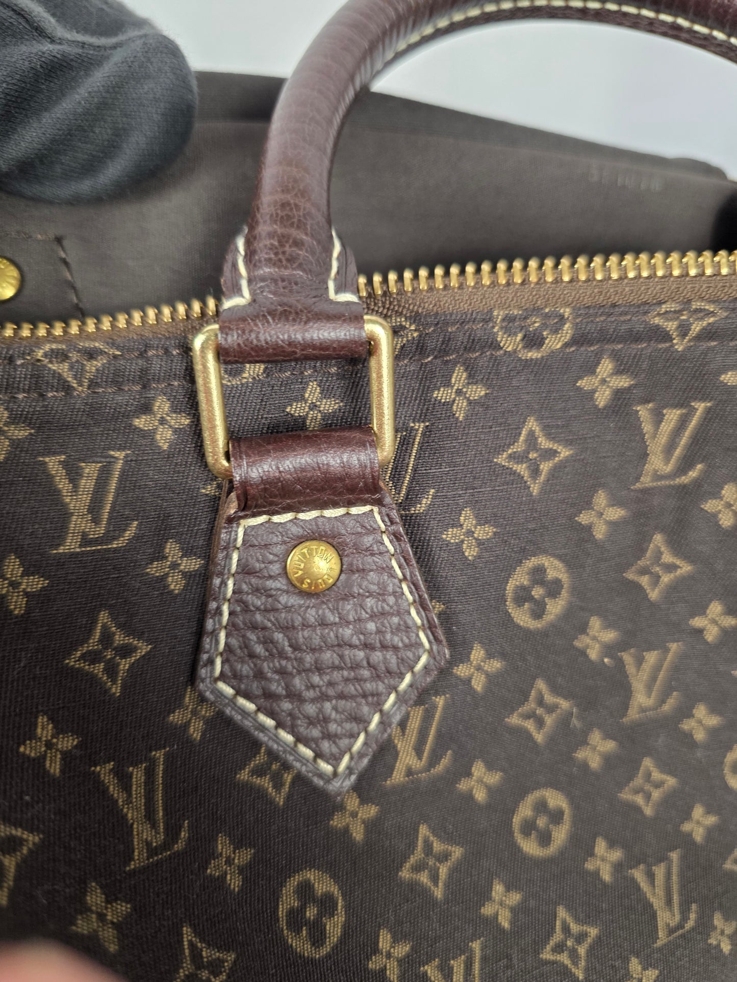 LOUIS VUITTON MINI LIN EBENE SPEEDY 30