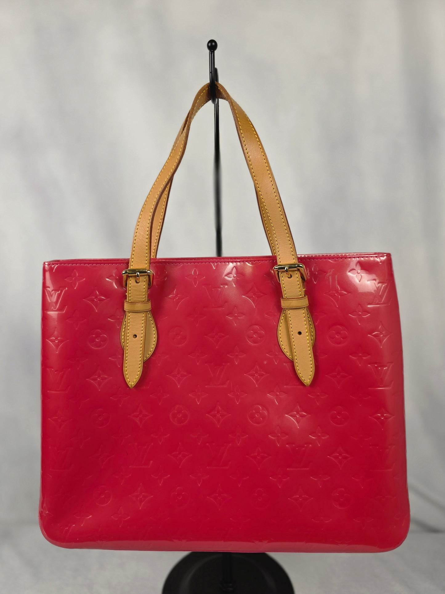 Louis Vuitton Fuchsia Monogram Vernis Brentwood Tote Bag