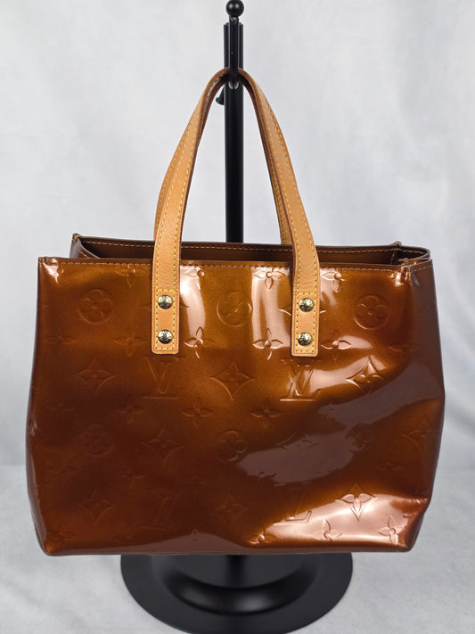 Louis Vuitton Bronze Monogram Vernis Reade PM Handbag