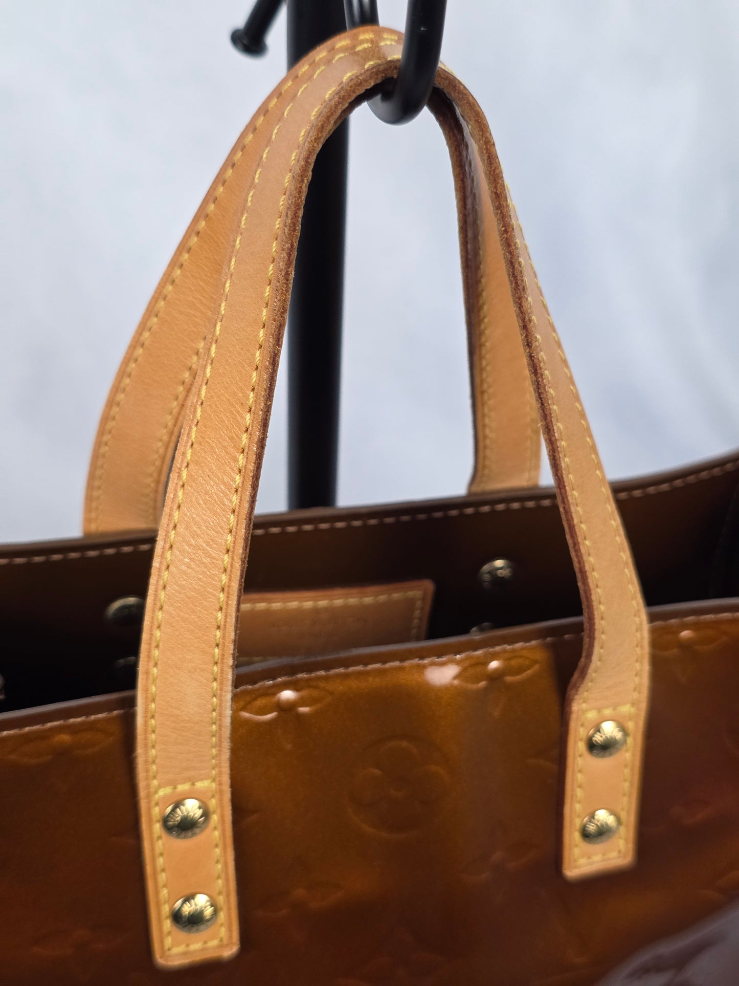 Louis Vuitton Bronze Monogram Vernis Reade PM Handbag