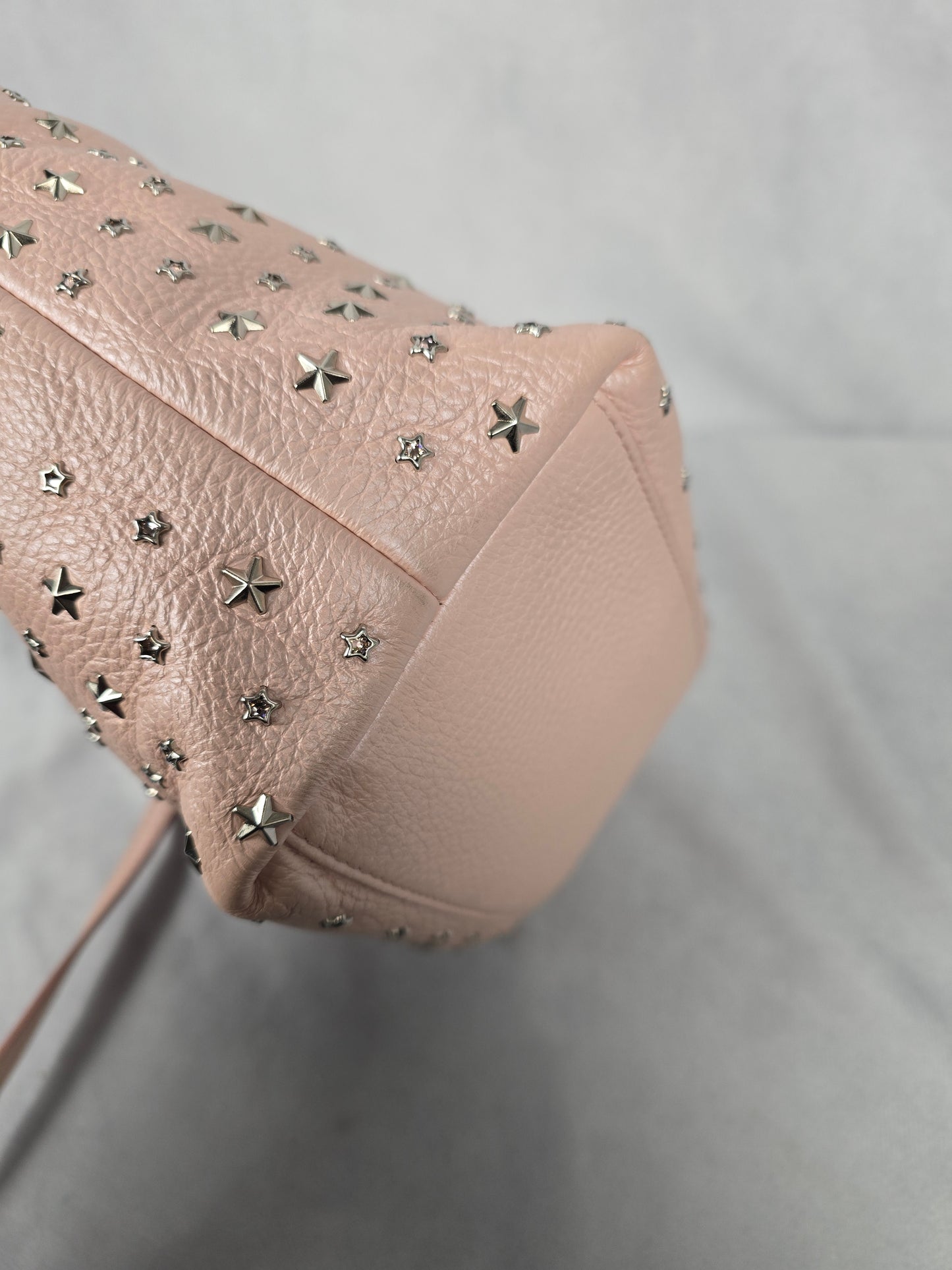 Jimmy Choo Mini Sara Pink Leather Sparkle Two-Way Handbag