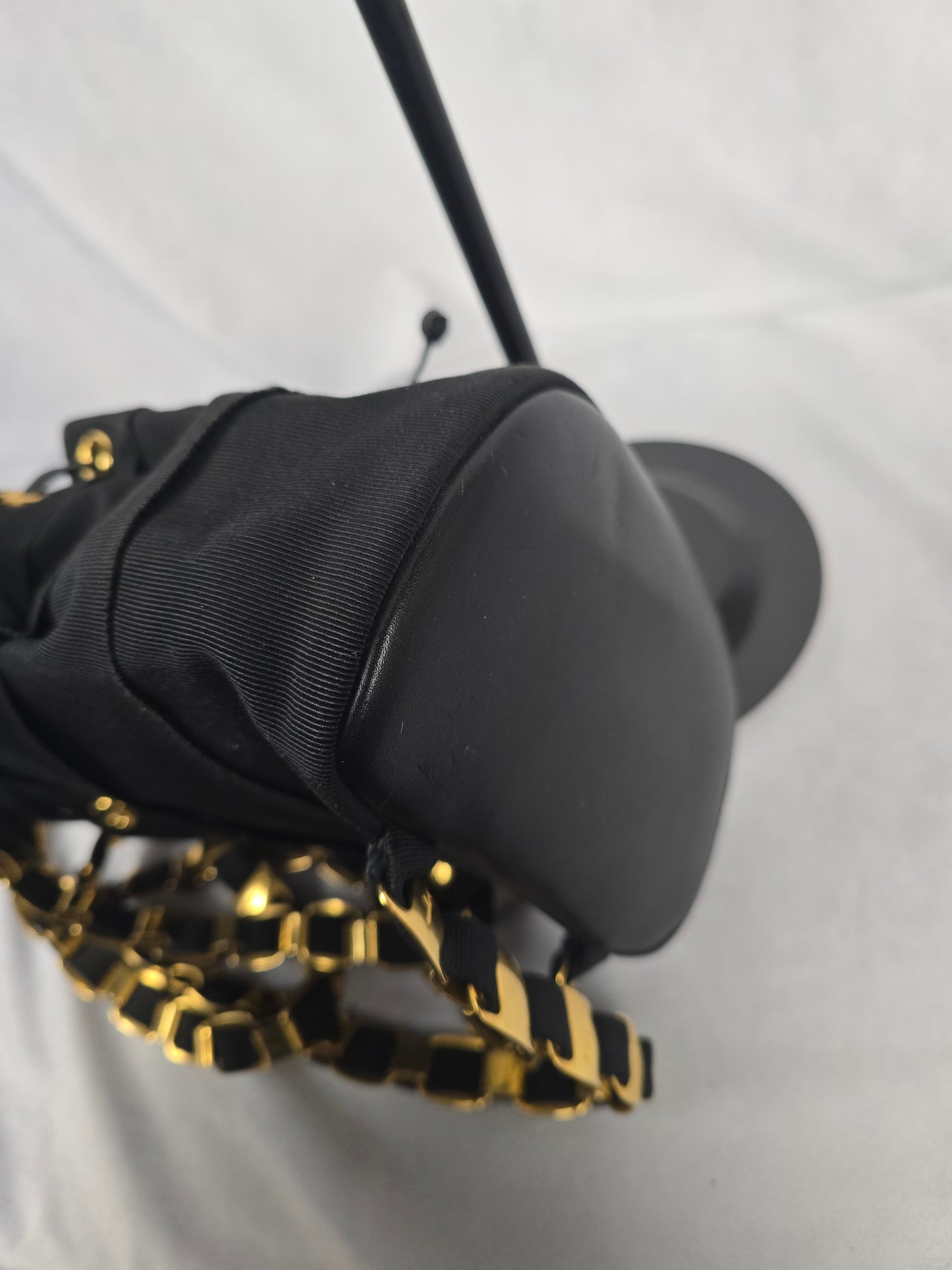 Ferragamo Black Vara Chain Shoulder Bag / Backpack