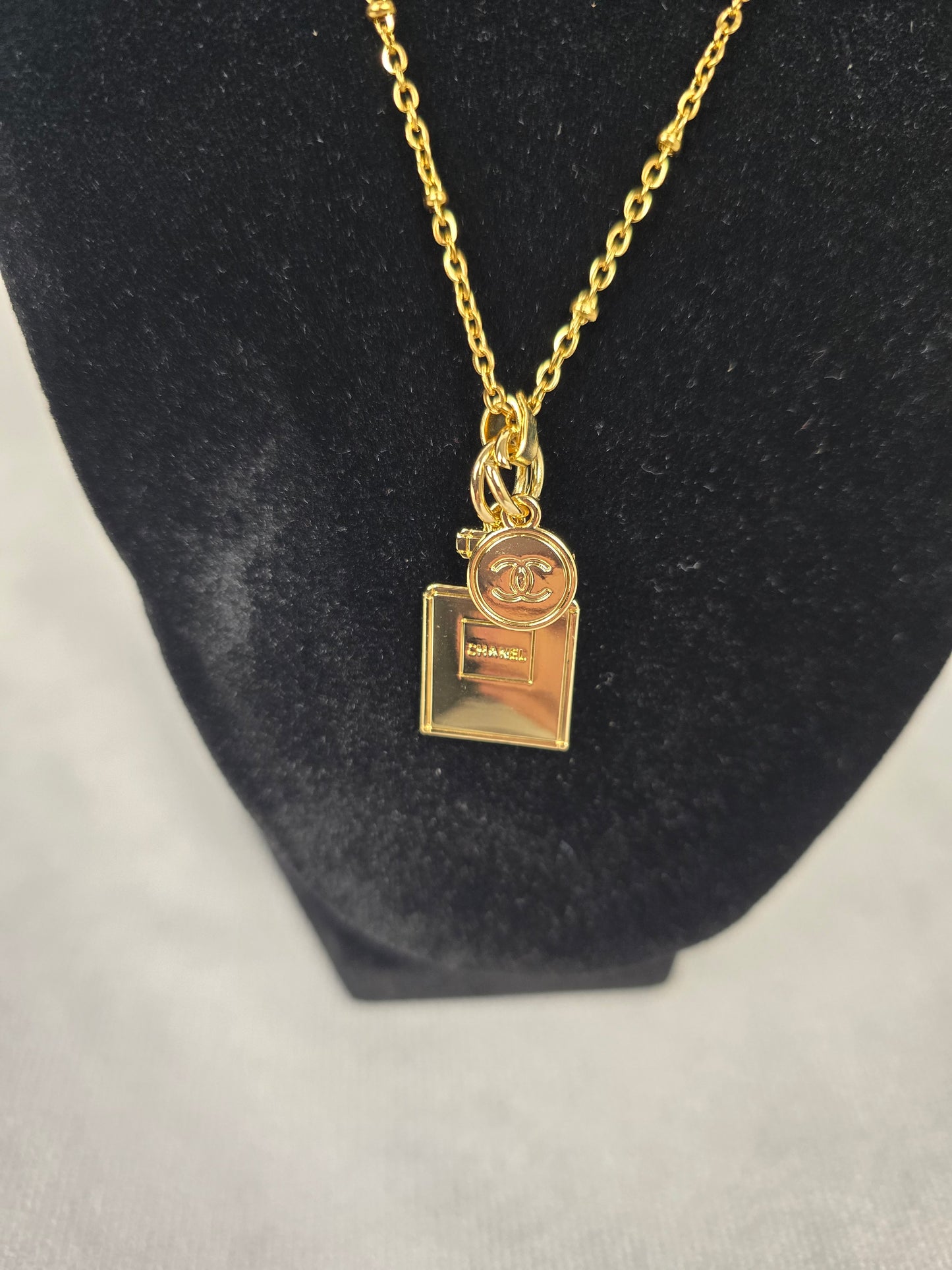 GWP Chanel Three Strand Pearl and Gold-tone Charm Necklace