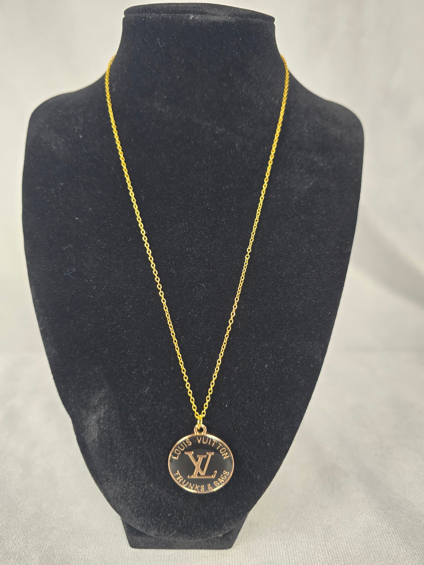 Upcycled Louis Vuitton Pendant Charm Necklace