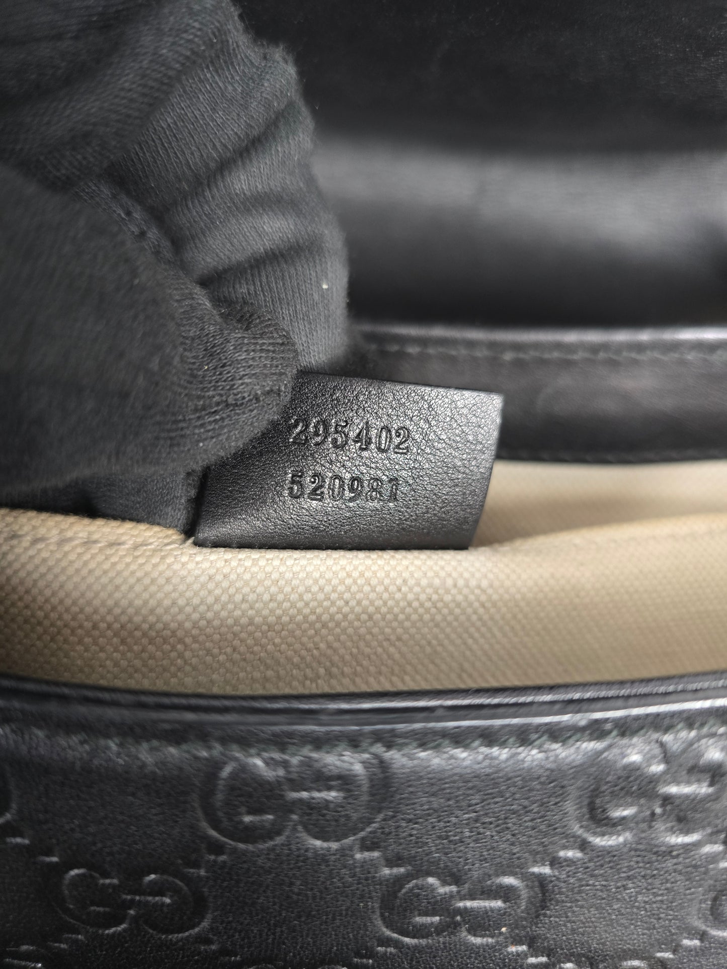 Gucci Emily Medium Black Guccisma Leather Shoulder Bag