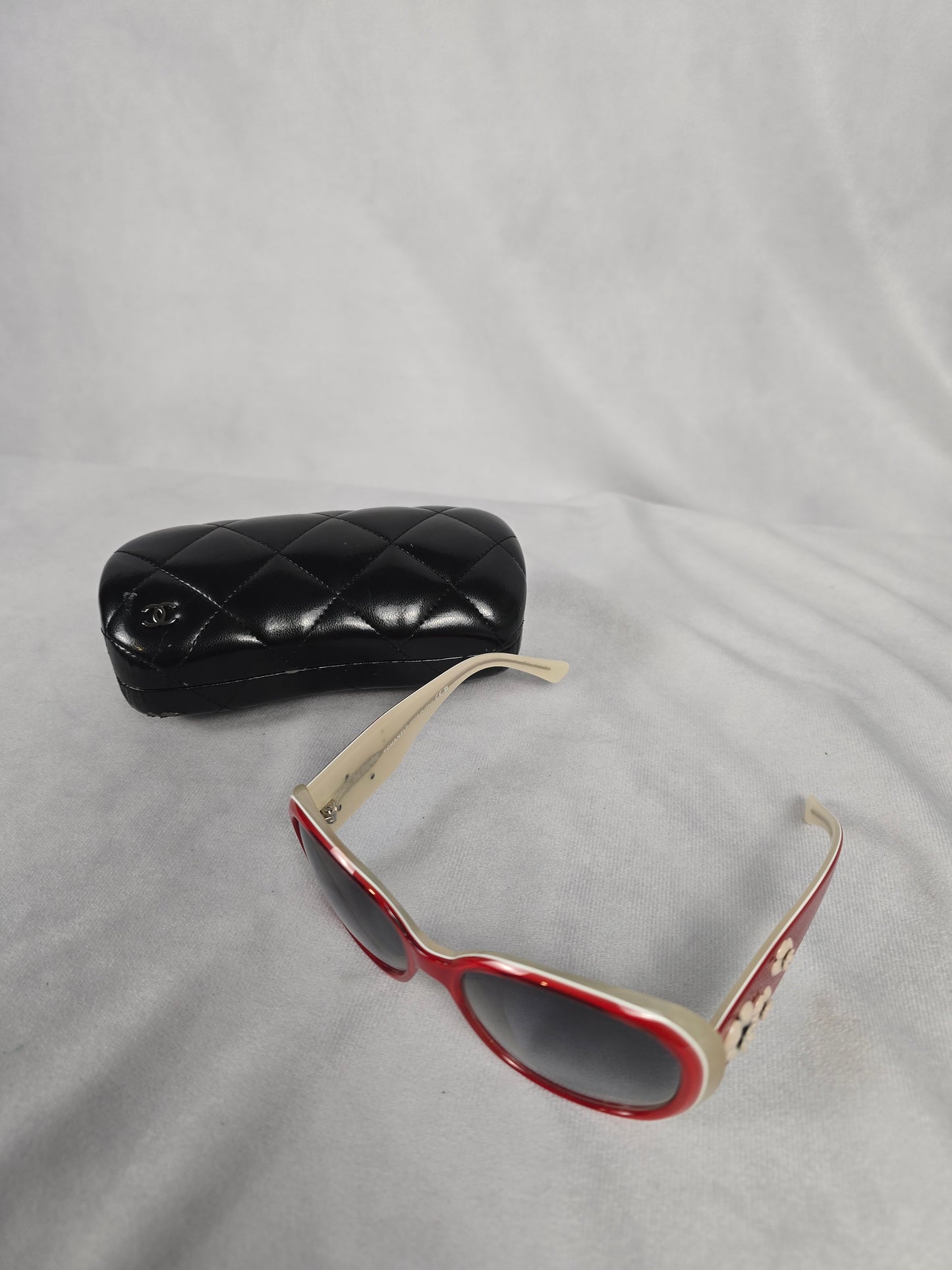 Chanel Camellia Flower Red Sunglasses