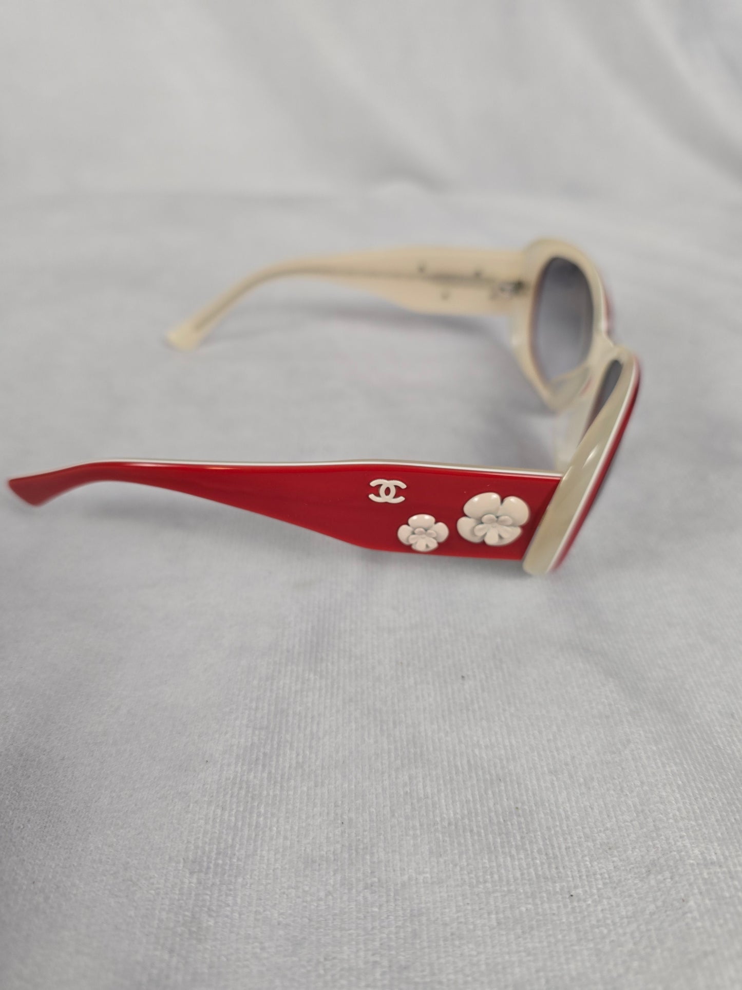 Chanel Camellia Flower Red Sunglasses