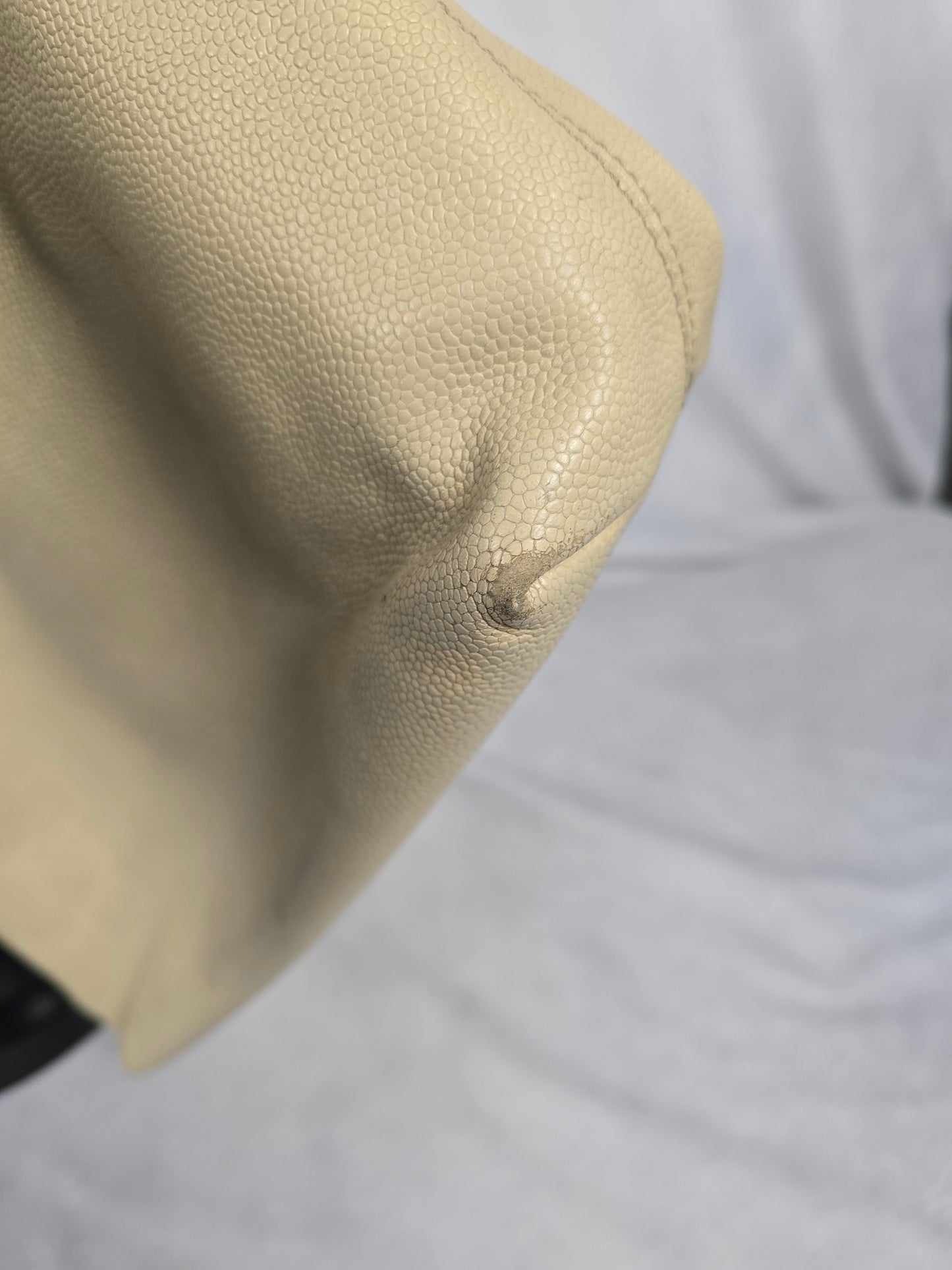 Chanel CC Mark Beige Tote in Caviar Leather