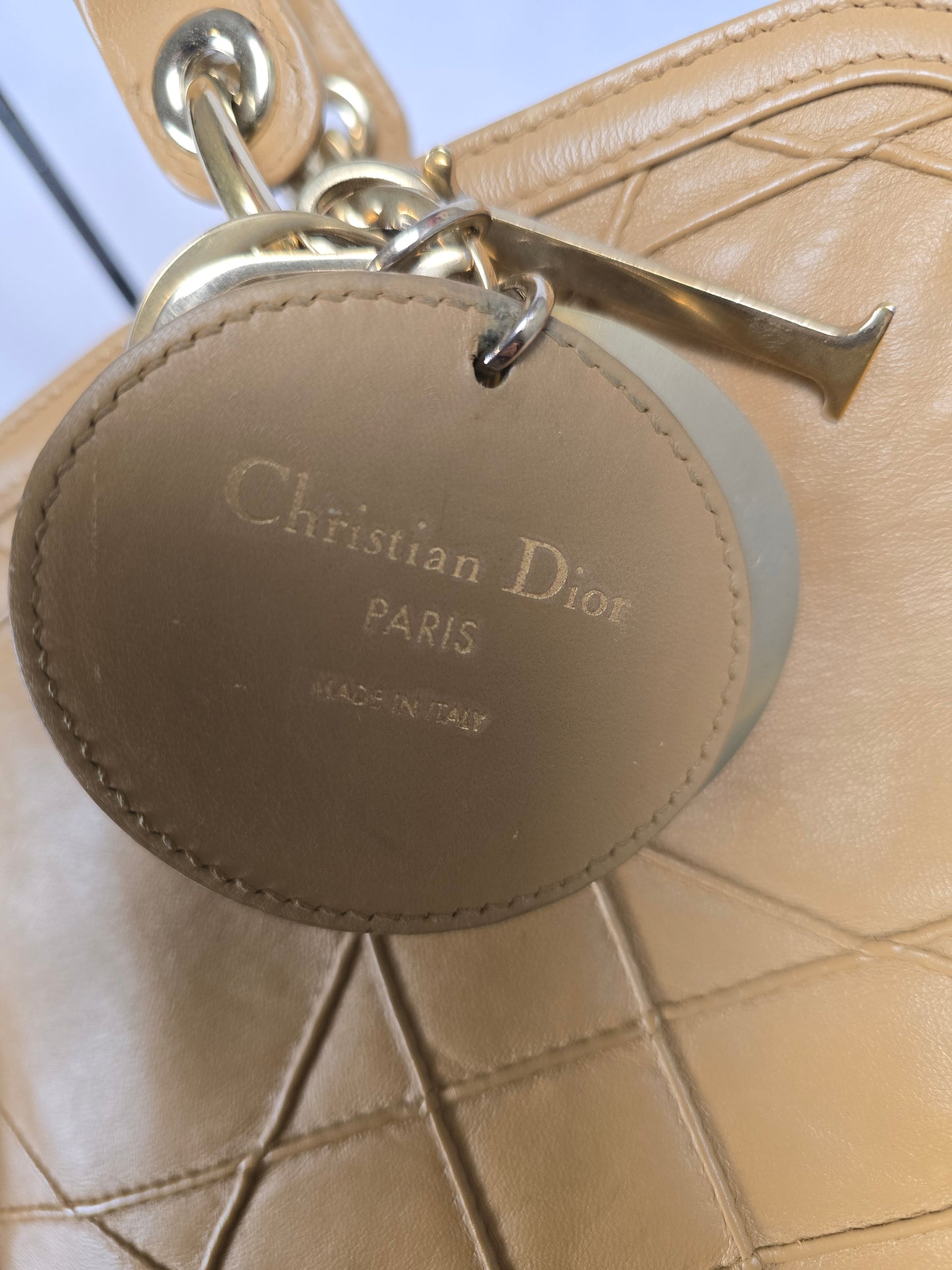 Christian Dior Cannage GranvilleTan  Leather Two-Way Tote