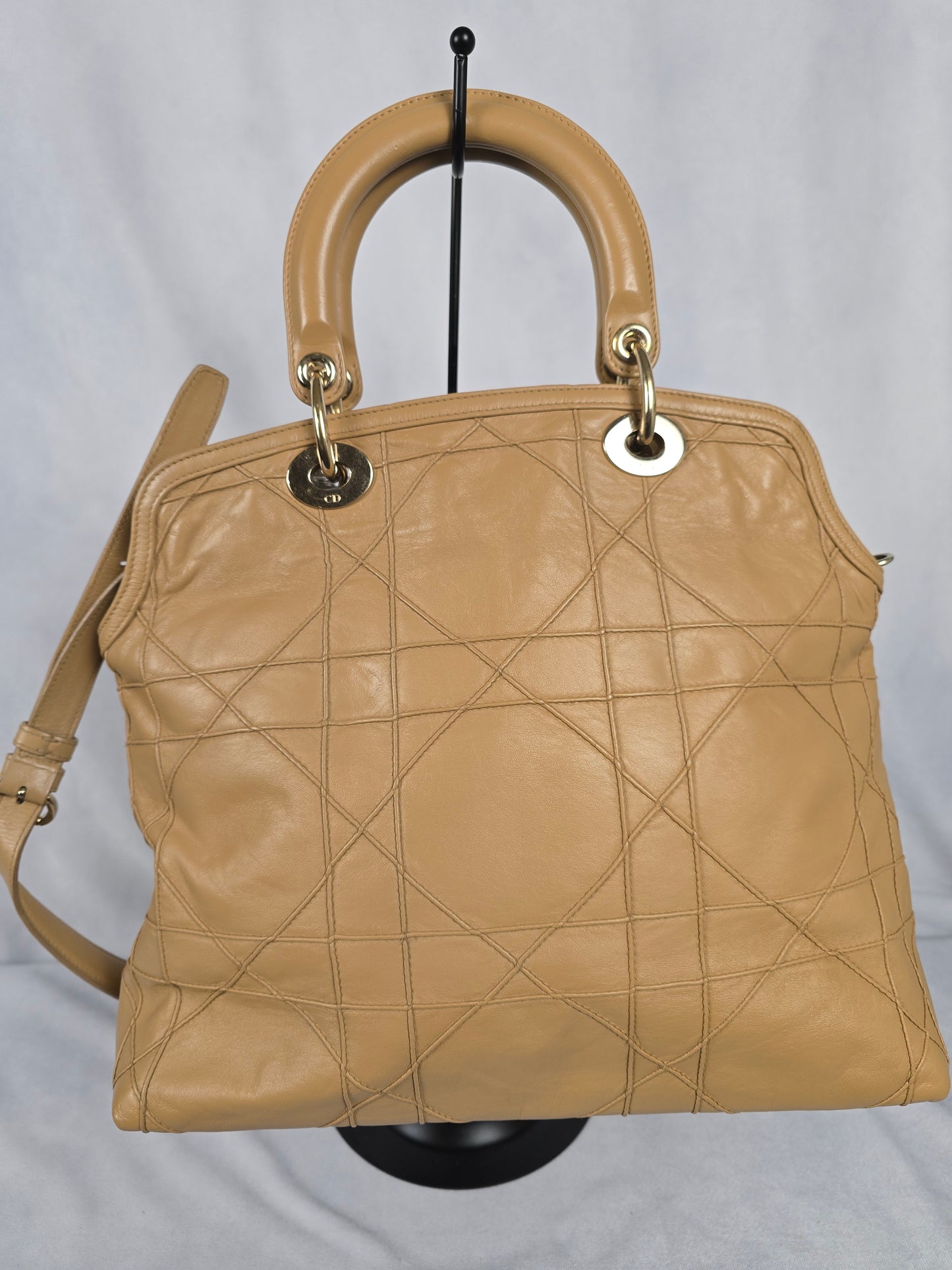 Christian Dior Cannage GranvilleTan  Leather Two-Way Tote