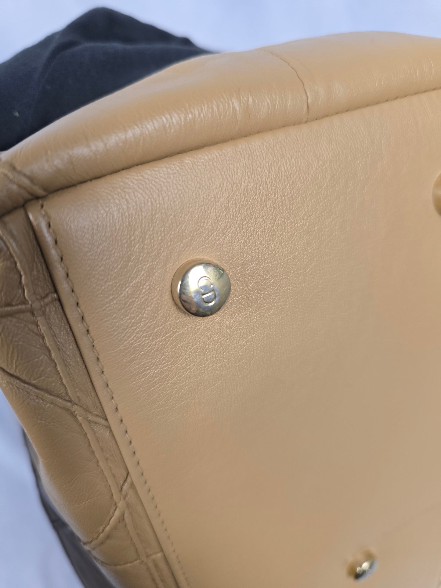 Christian Dior Cannage GranvilleTan  Leather Two-Way Tote