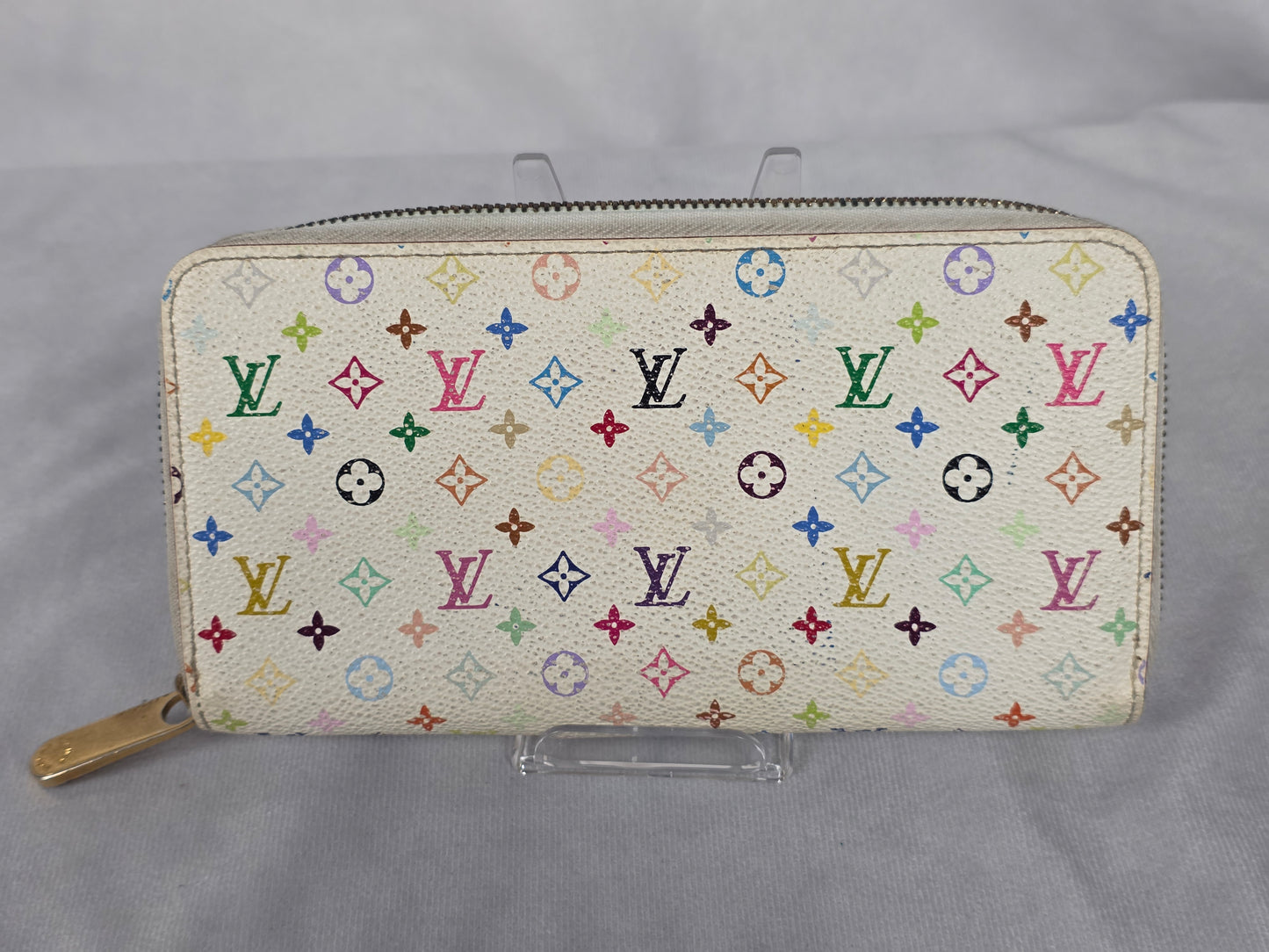 Louis Vuitton White Monogram Multicolor Murakami Zippy Wallet