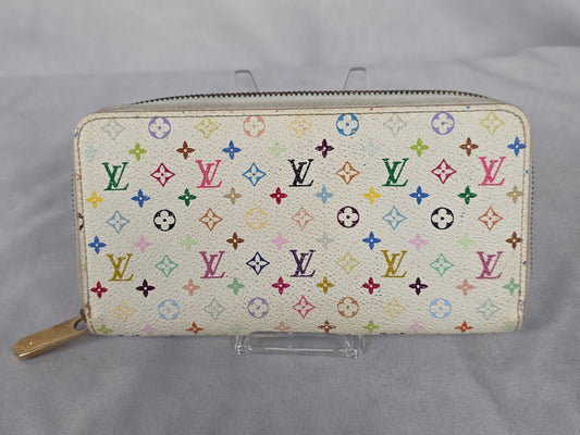 Louis Vuitton White Monogram Multicolor Murakami Zippy Wallet