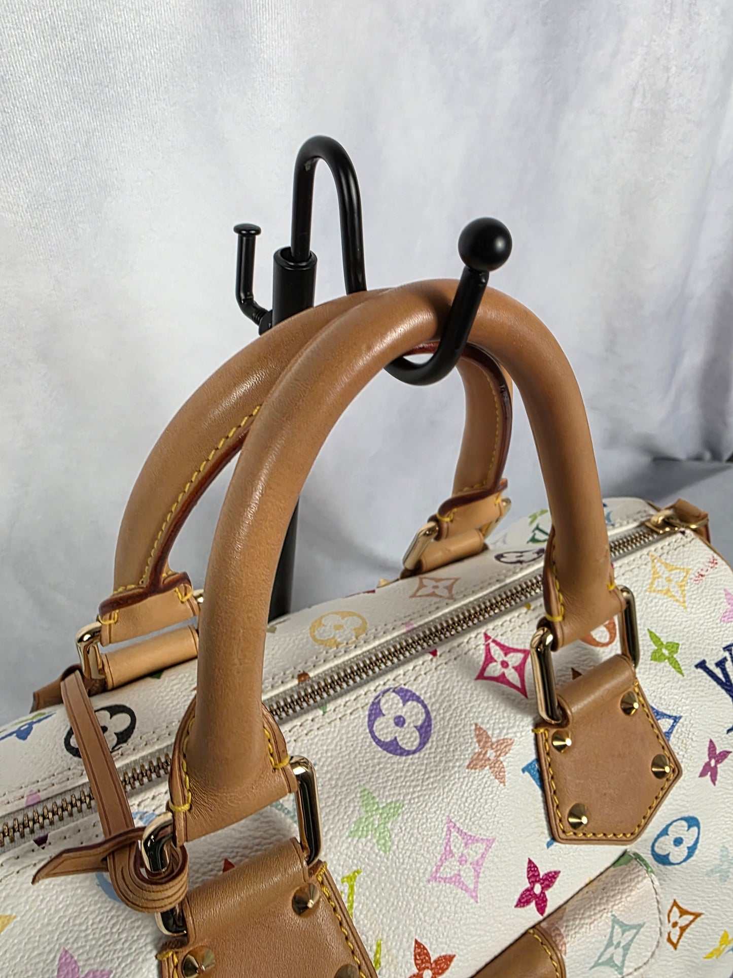 Louis Vuitton White Multicolor Murakami Speedy 30
