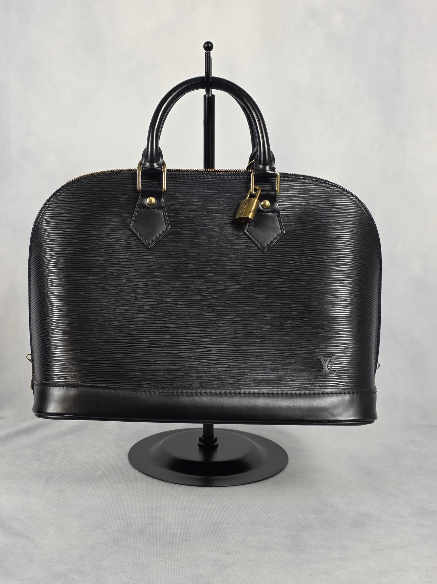 Louis Vuitton Black Epi Alma PM Handbag