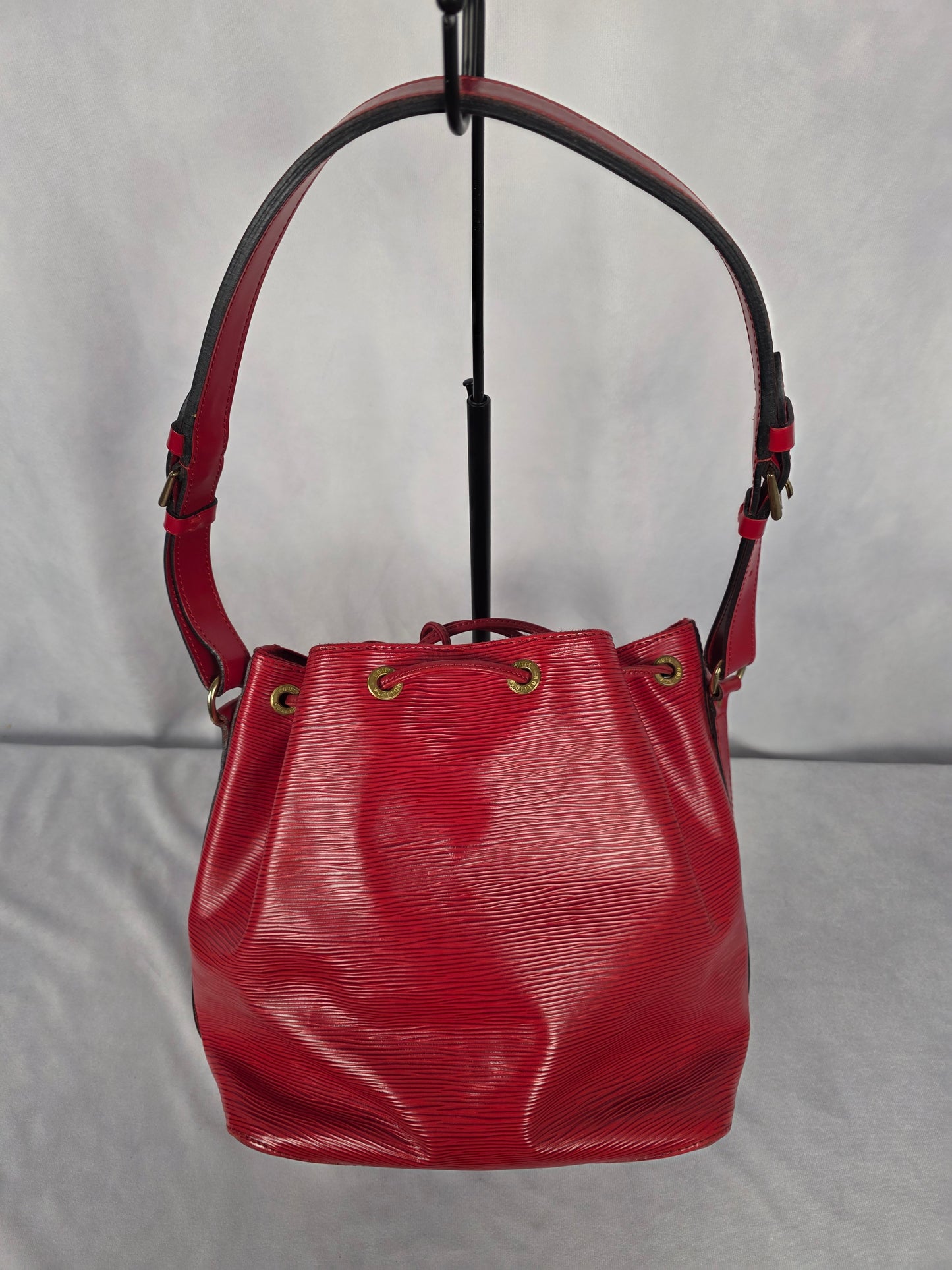 Louis Vuitton Vintage Red Epi Petit Noe Shoulder Bag