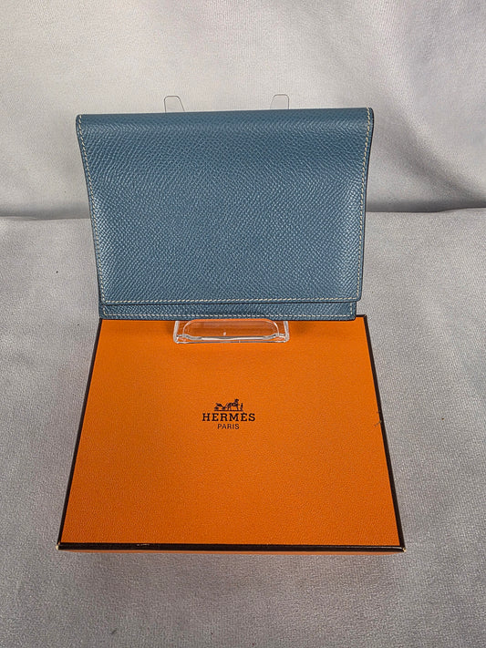 Hermes Blue Leather Agenda - Passport Holder