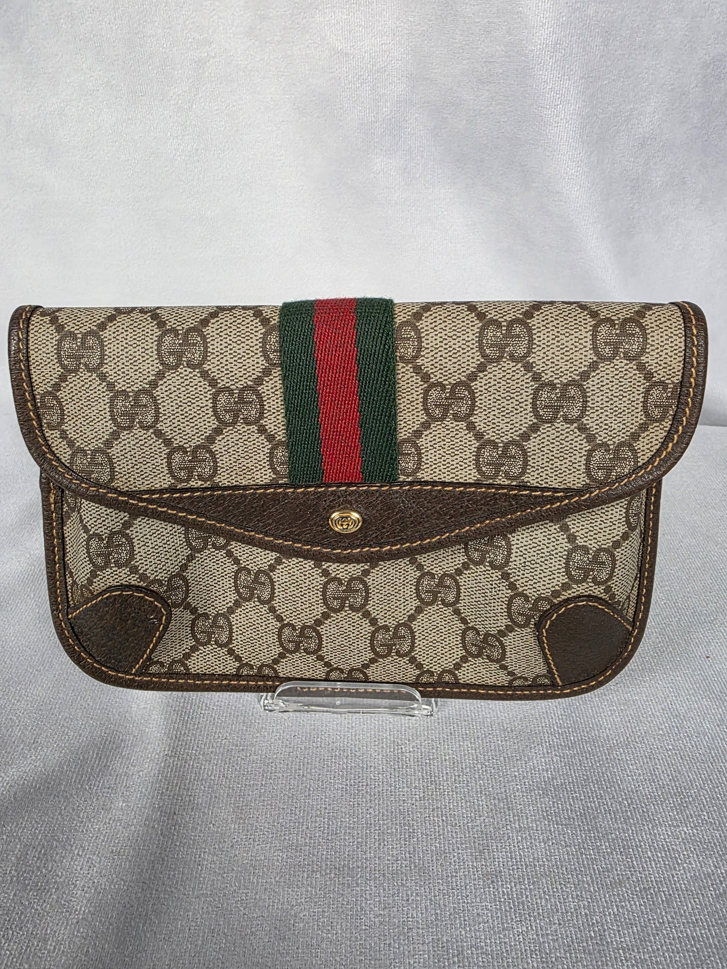 Gucci Vintage GG Supreme Sherry Line Pouch