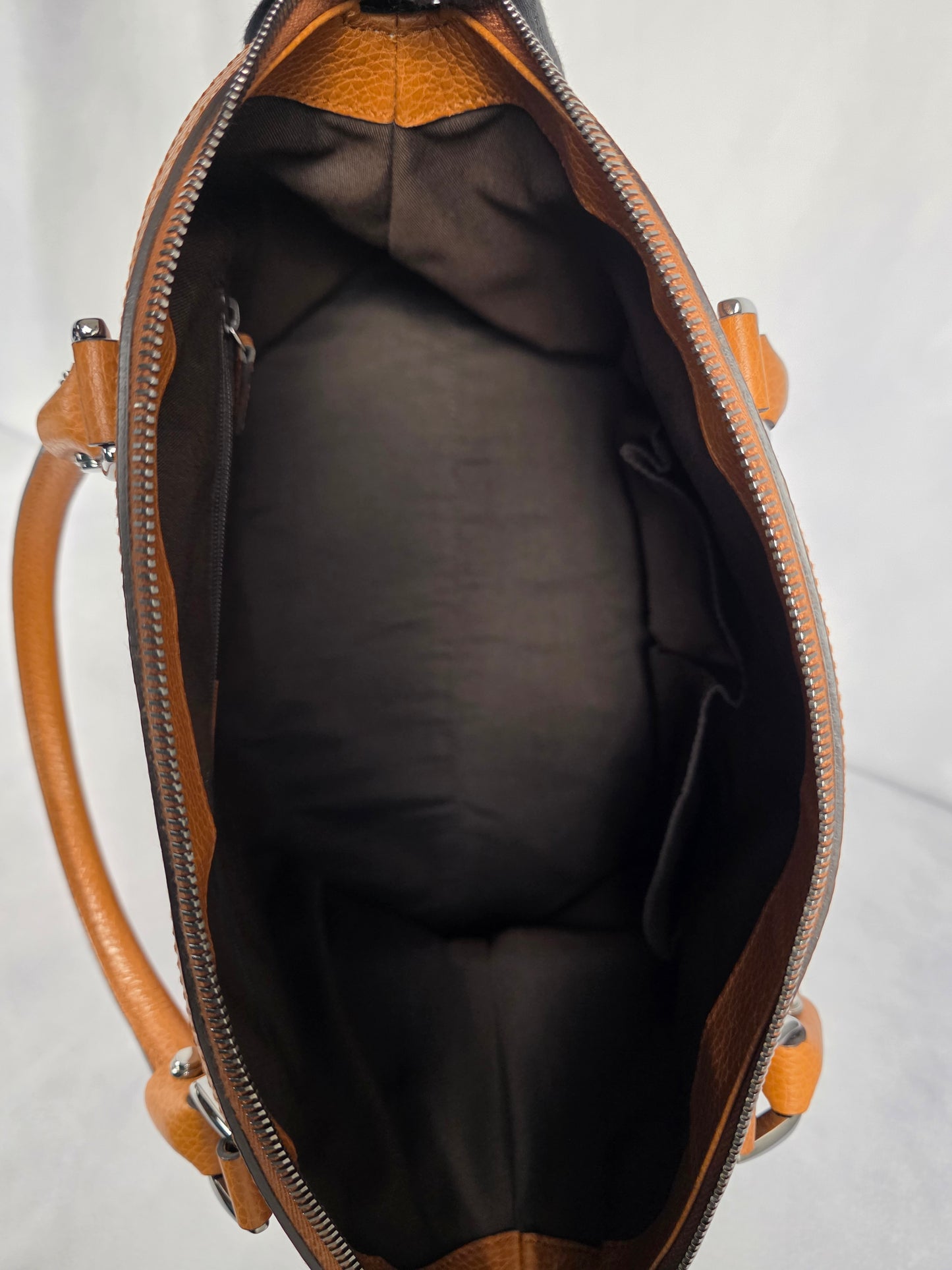 Gucci Cinnamon Colored Leather GG Charm Dome Satchel (Medium)