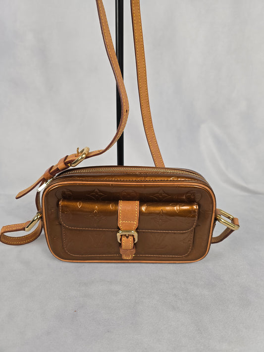 Louis Vuitton Monogram Vernis Bronze Christy MM