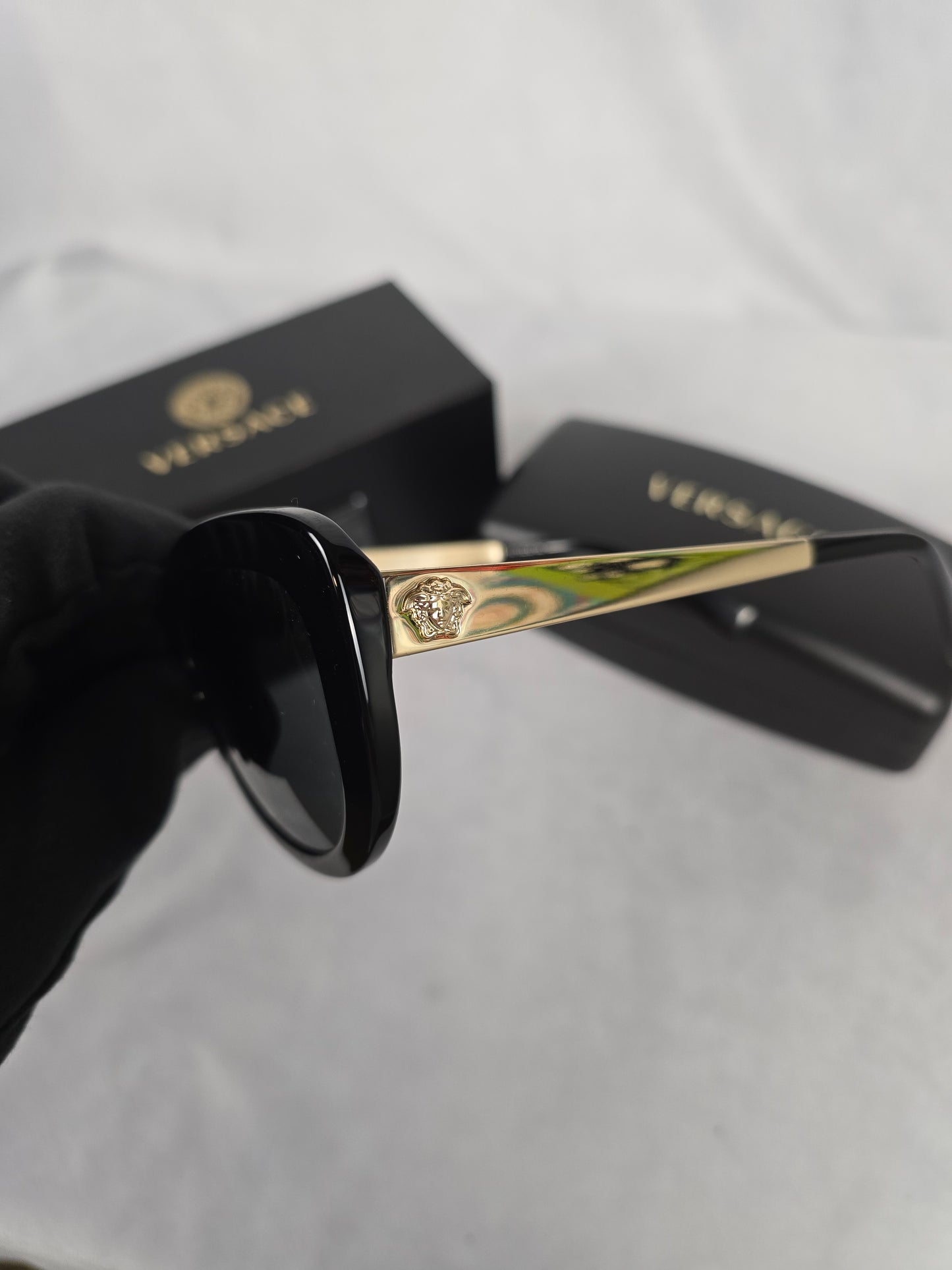 Versace Black Occhiale Acetato Sunglasses