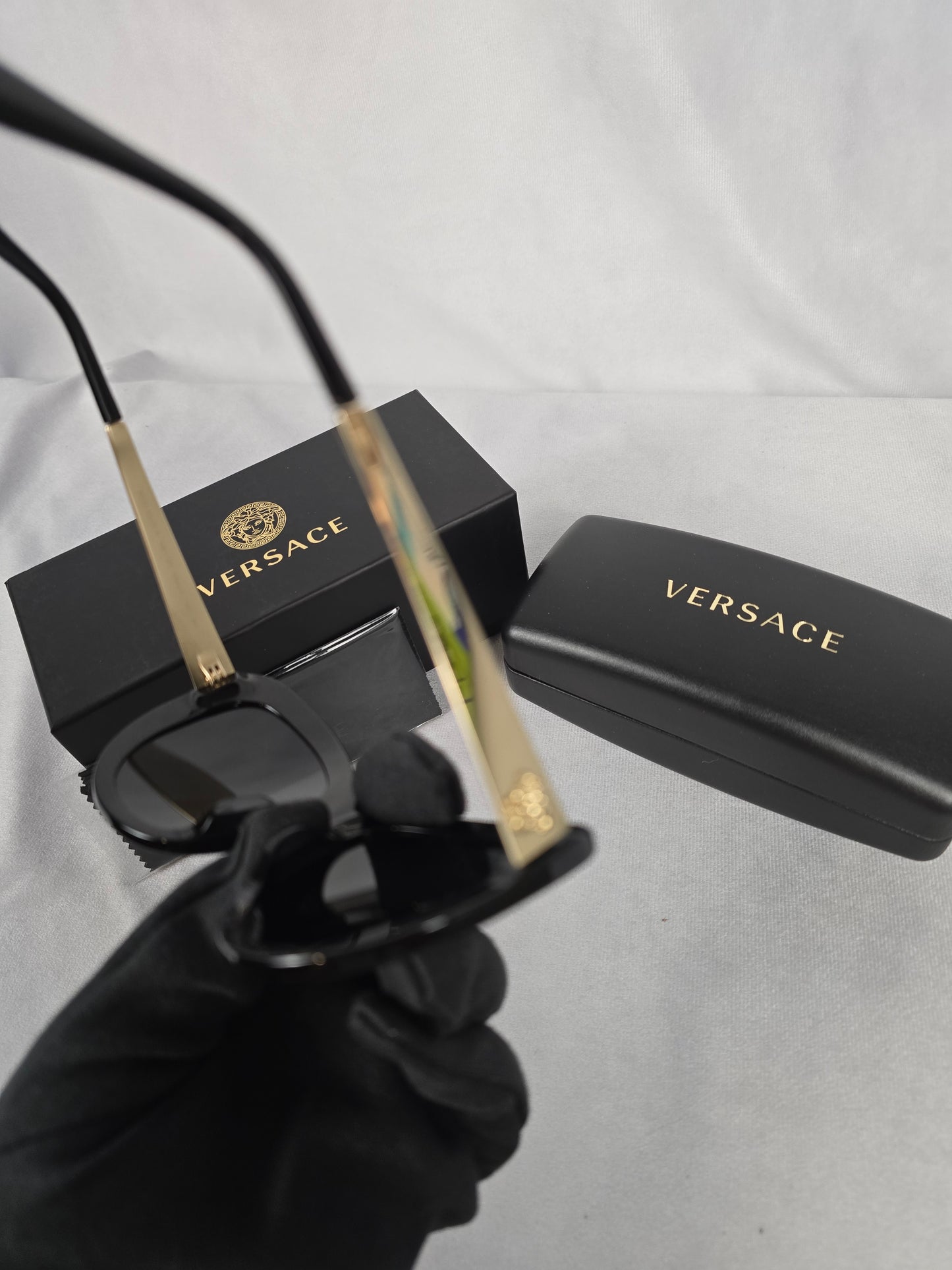 Versace Black Occhiale Acetato Sunglasses