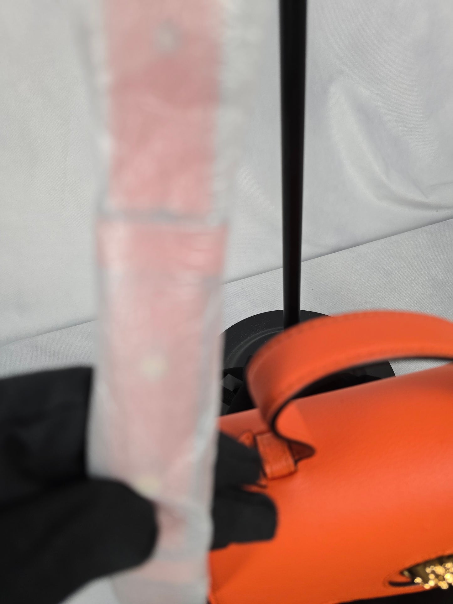 Versace Vitello Medusa Top Handle/Shoulder Bag in Orange Grained Leather-NEW