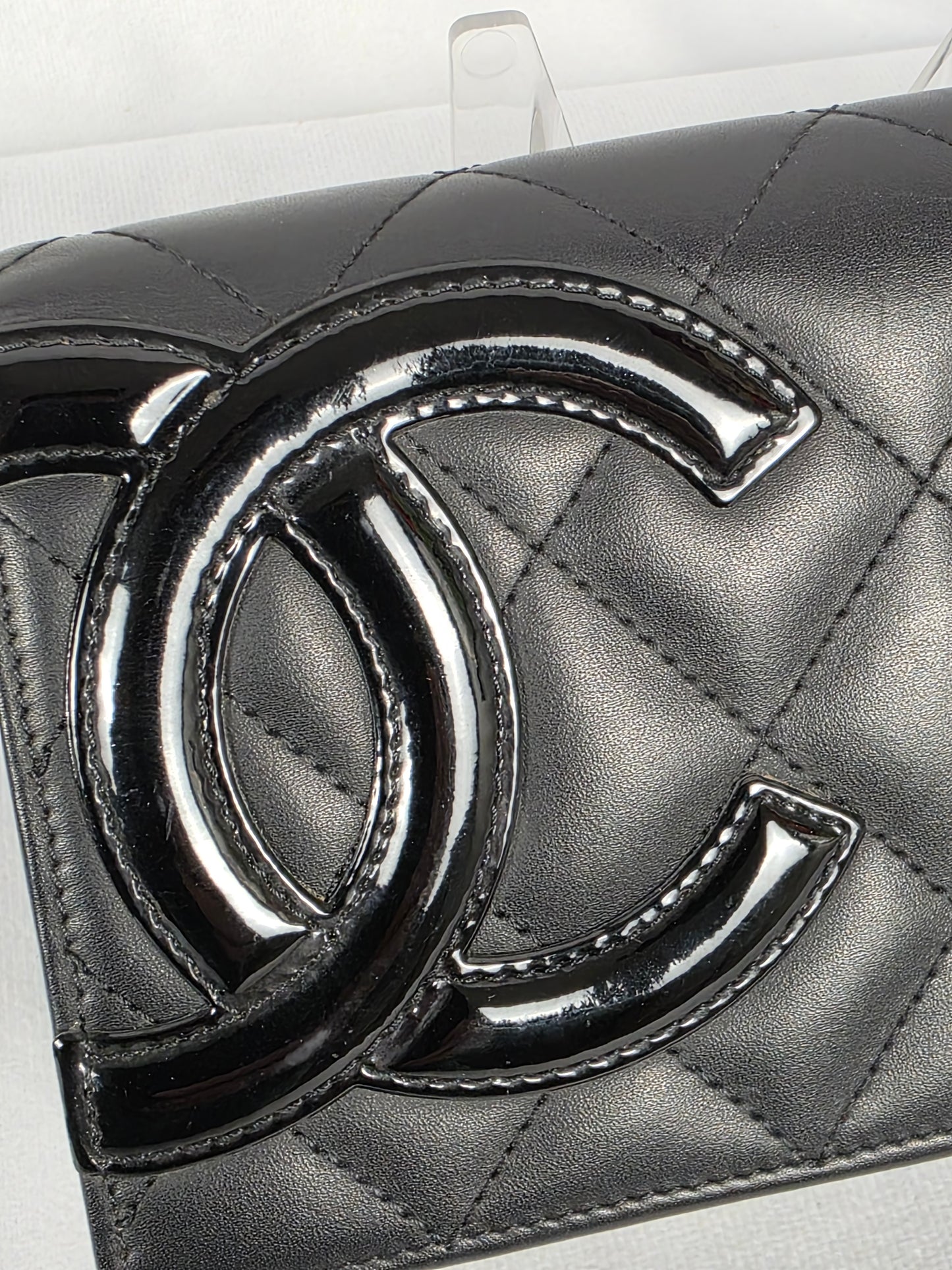 Chanel Black Cambion Continental Flap Wallet