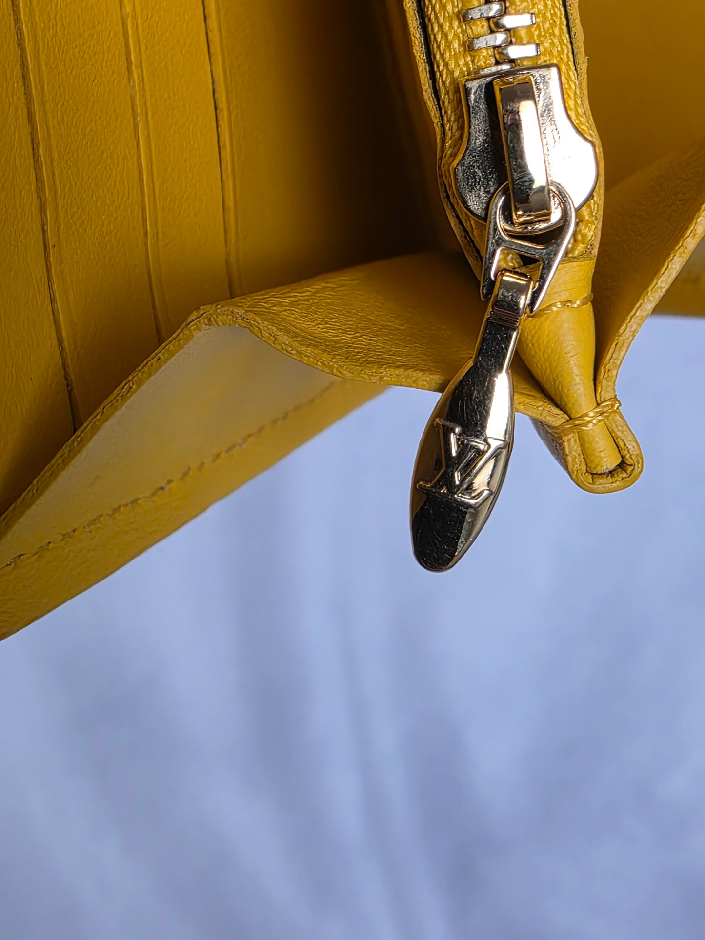 Louis Vuitton Limited Edition Yellow and Cream Portefeuille Capucines Striped Long Wallet