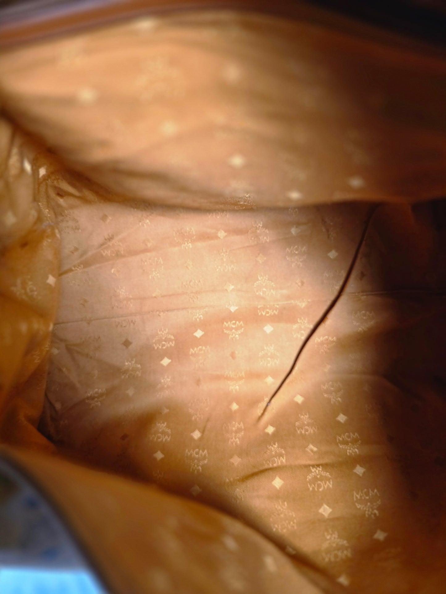 MCM Visetos Monogram Boston Duffle Travel Bag, Size 48