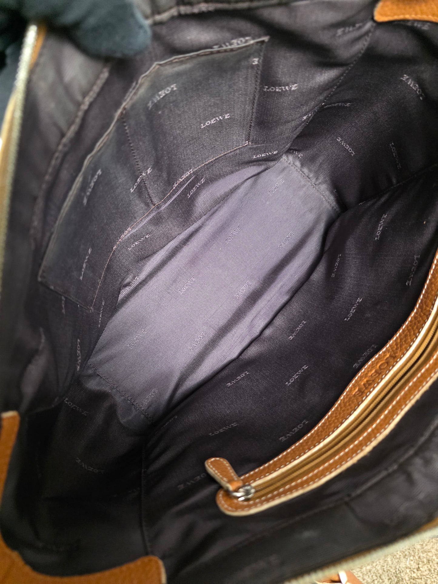 Loewe Brown Leather Senda Tote Bag