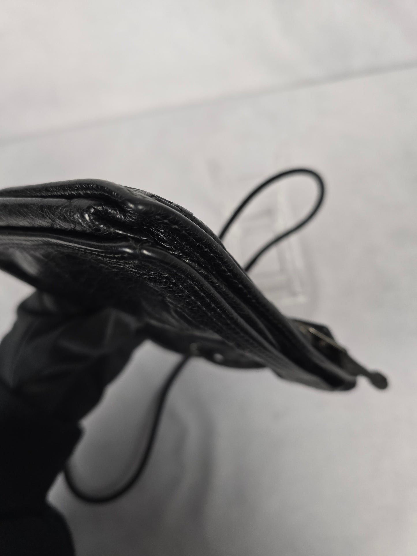 Balenciaga Explorer Pouch in Black Arena Lambskin Leather